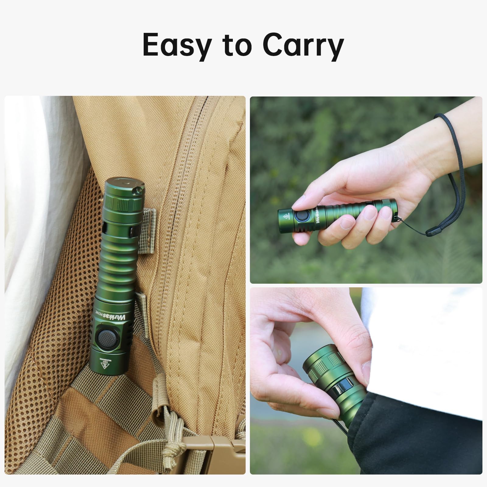 Wurkkos Fc11C Led Flashlights Rechargeable -Small Powerful Edc Flashlight 90Cri 1200 High Lumen, Ip67 Waterproof,Magnetic Tailca