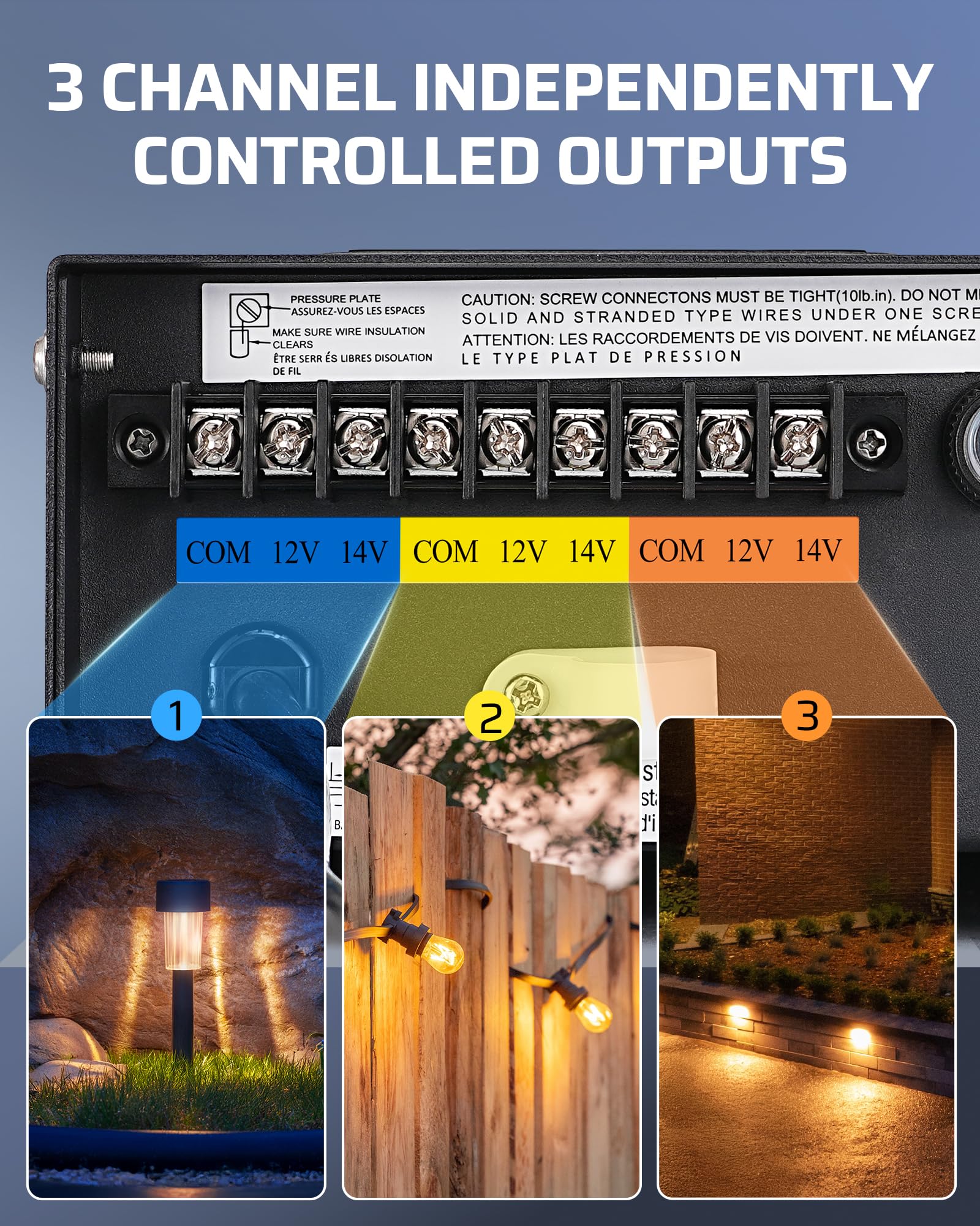 DEWENWILS Matter 300W Smart Landscape Lighting Transformer, 120V AC to 12V/14V AC, WiFi Low Voltage Transformer, Compatible with