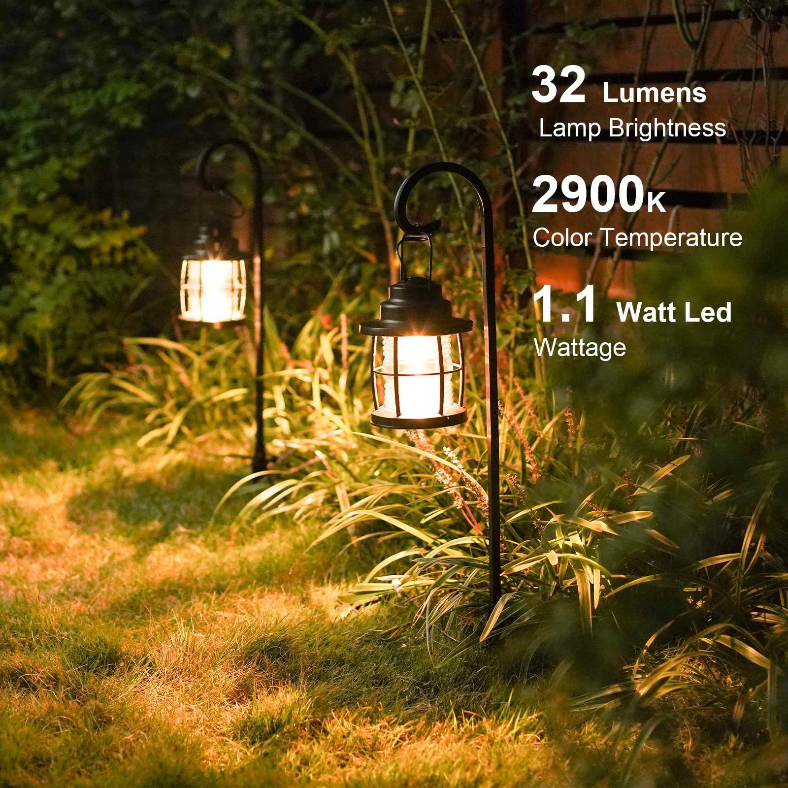 GOODSMANN Landscape Lighting 1PK Hanging Path Light, 1.1W LED, 32 Lumen, Warm White, Metal, 12V AC, Model 9920-4110