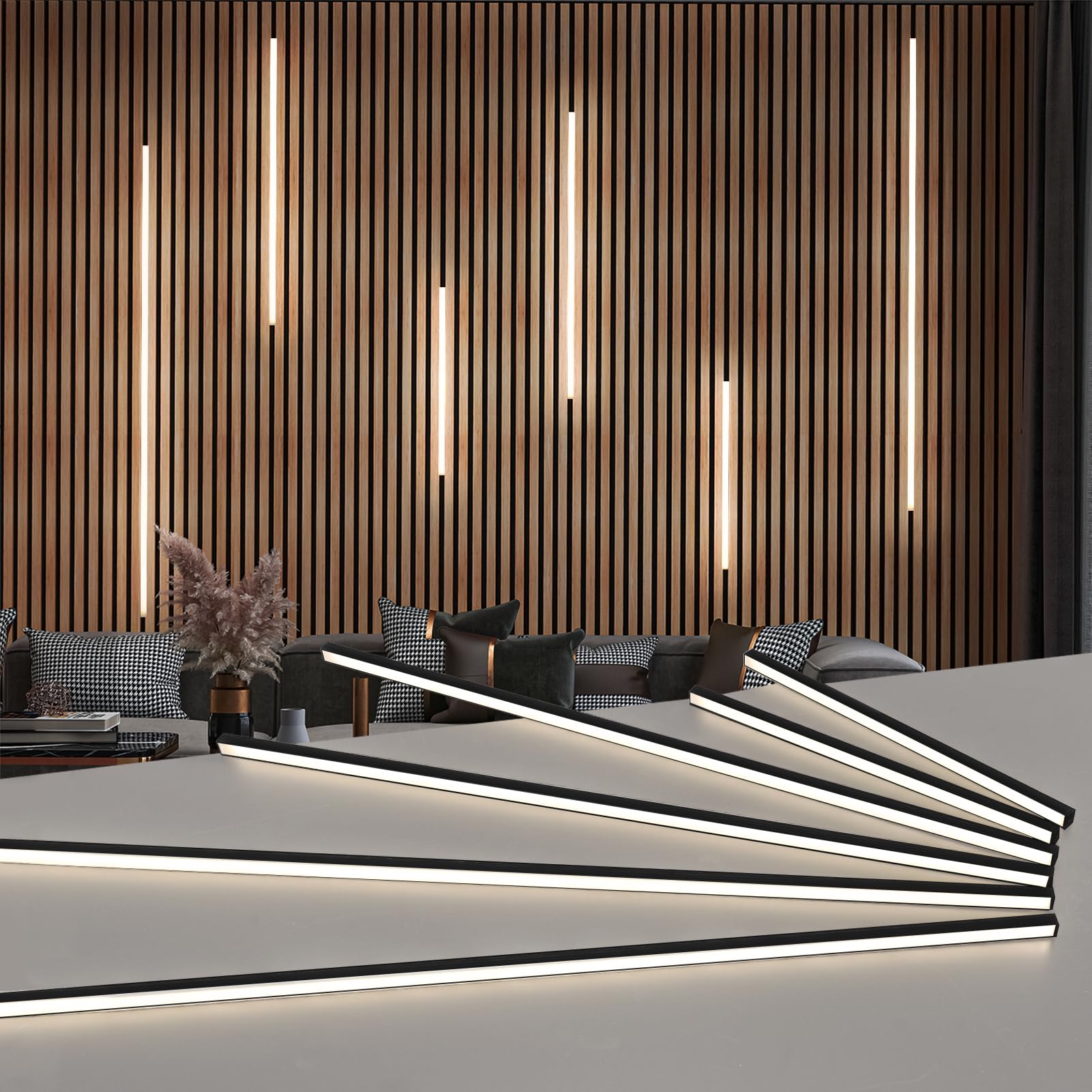 Art3D Led Recessed Lighting Kit - 6Pcs Self-Adhesive White Led Light With Smart Switch  3000K Touching Switch Light For Wood Slat Wall Panels  Headboards  Stairs  Home Decor  Under Cabinet Strip Light