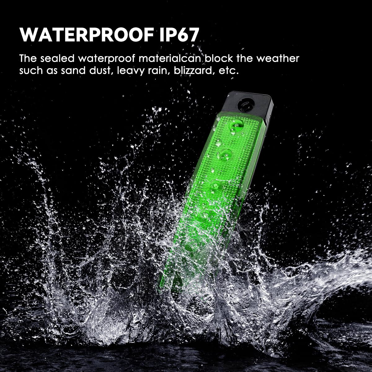 TZnponr Marine Boat Lights - 10PCS Green 12V Waterproof Cockpit Navigation Lighting for Yacht, Fishing, Sailboat, Kayak, Pontoon Boat