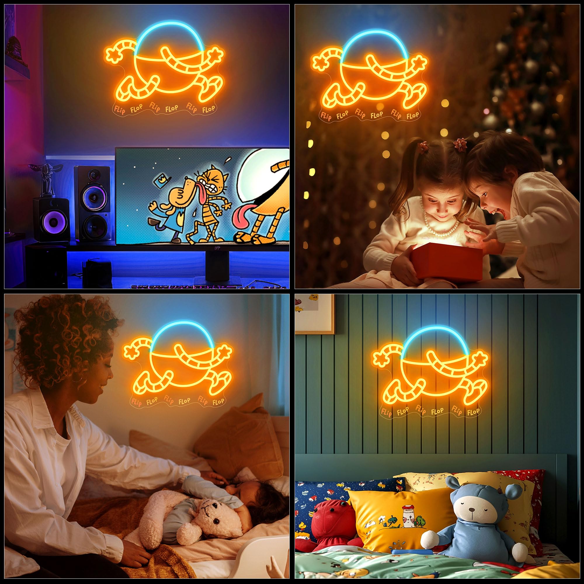 WMAT Dog Man LED Wall Sign, 80-HD Neon Light, Medium Polycarbonate Decor for Kids' Room, Game Room, Perfect Gift