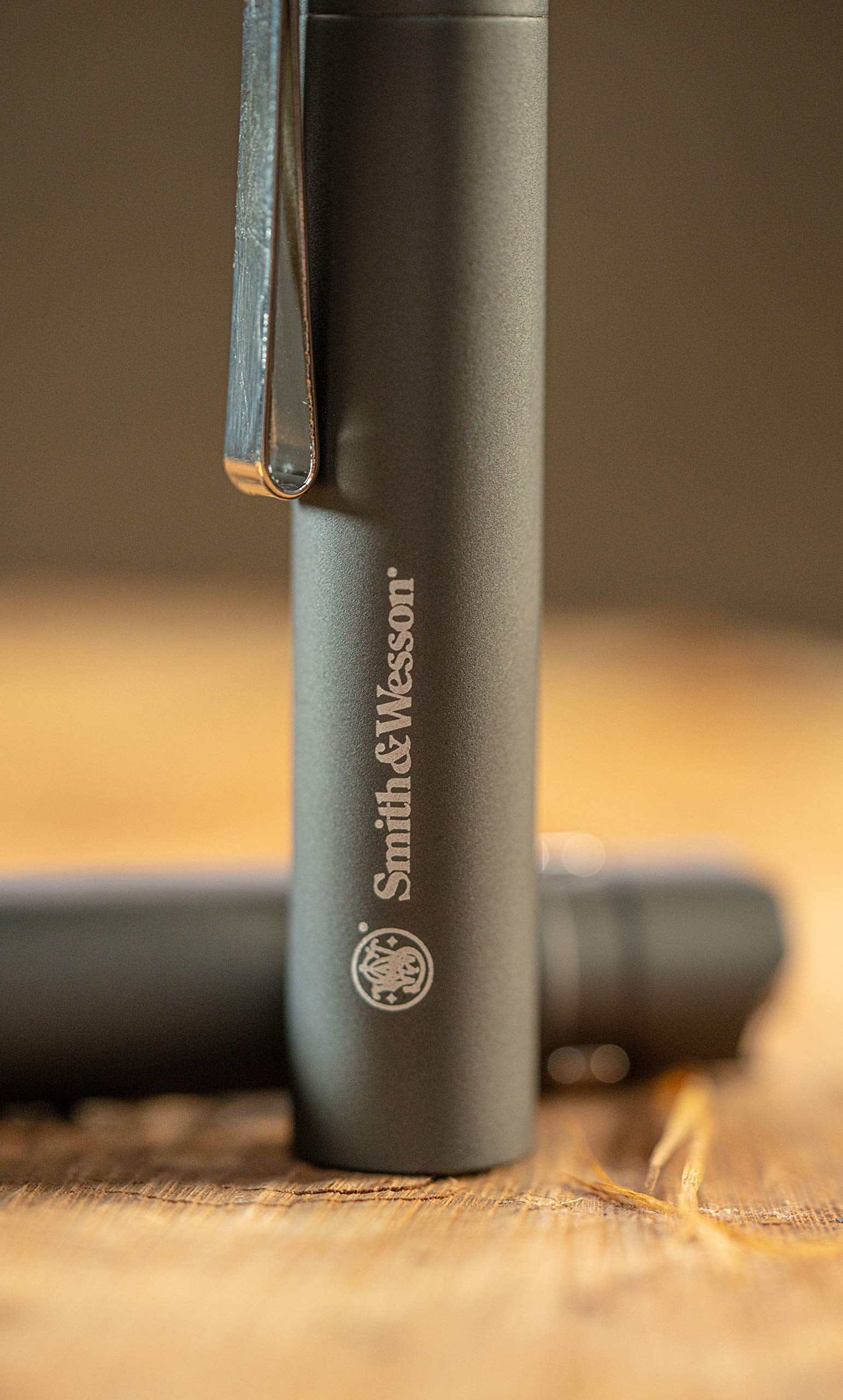 Smith & Wesson Night Guard Micro Flashlight, Aluminum, Black, Compact Design, Model 1117277, Easy Operation, Heavy Duty for EDC & Outdoor