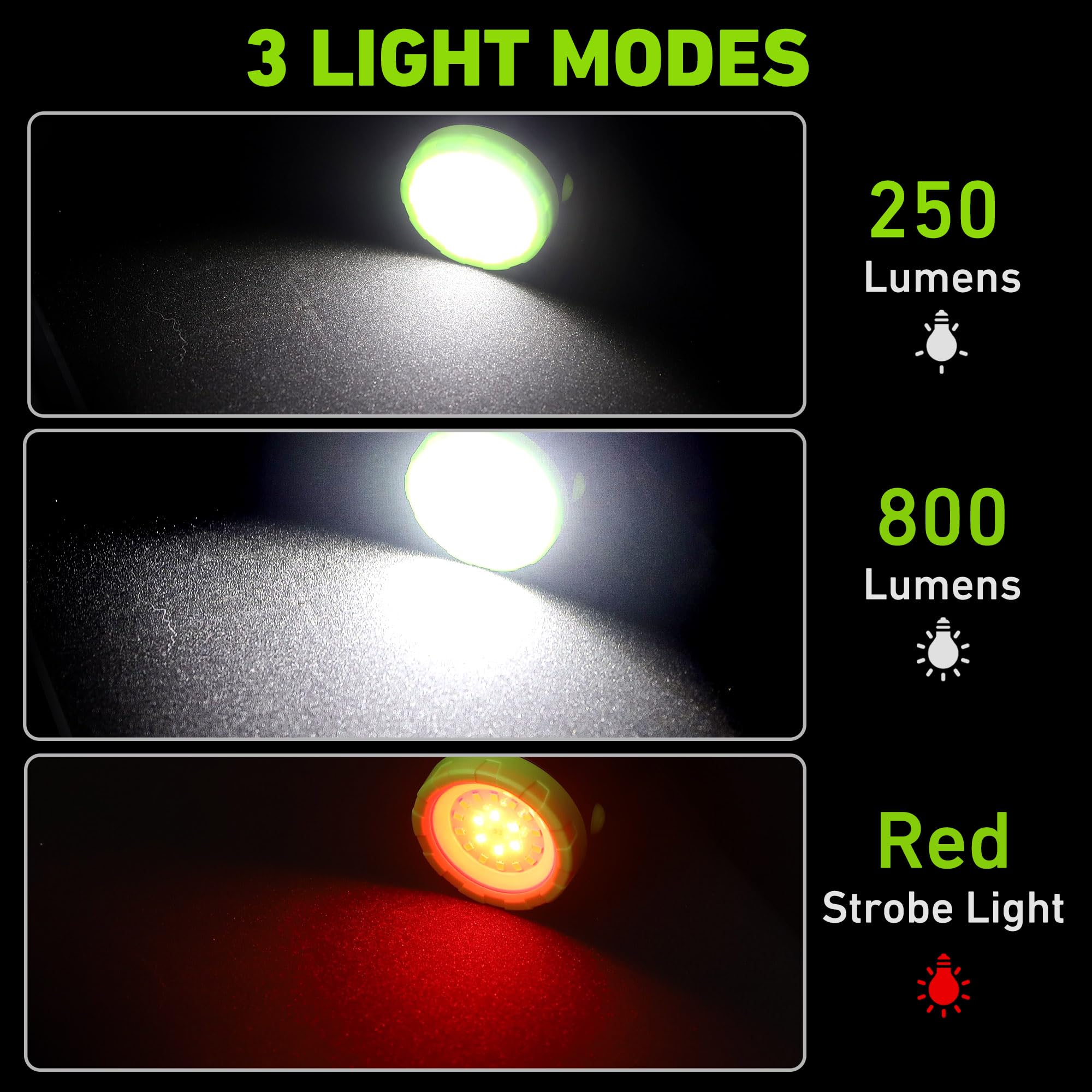 Seamagic 2-Pack Rechargeable Led Work Lights, 360-Degree Adjustable Spotlights With Magnetic Base, Clamp Lights For Barbecue, Wo