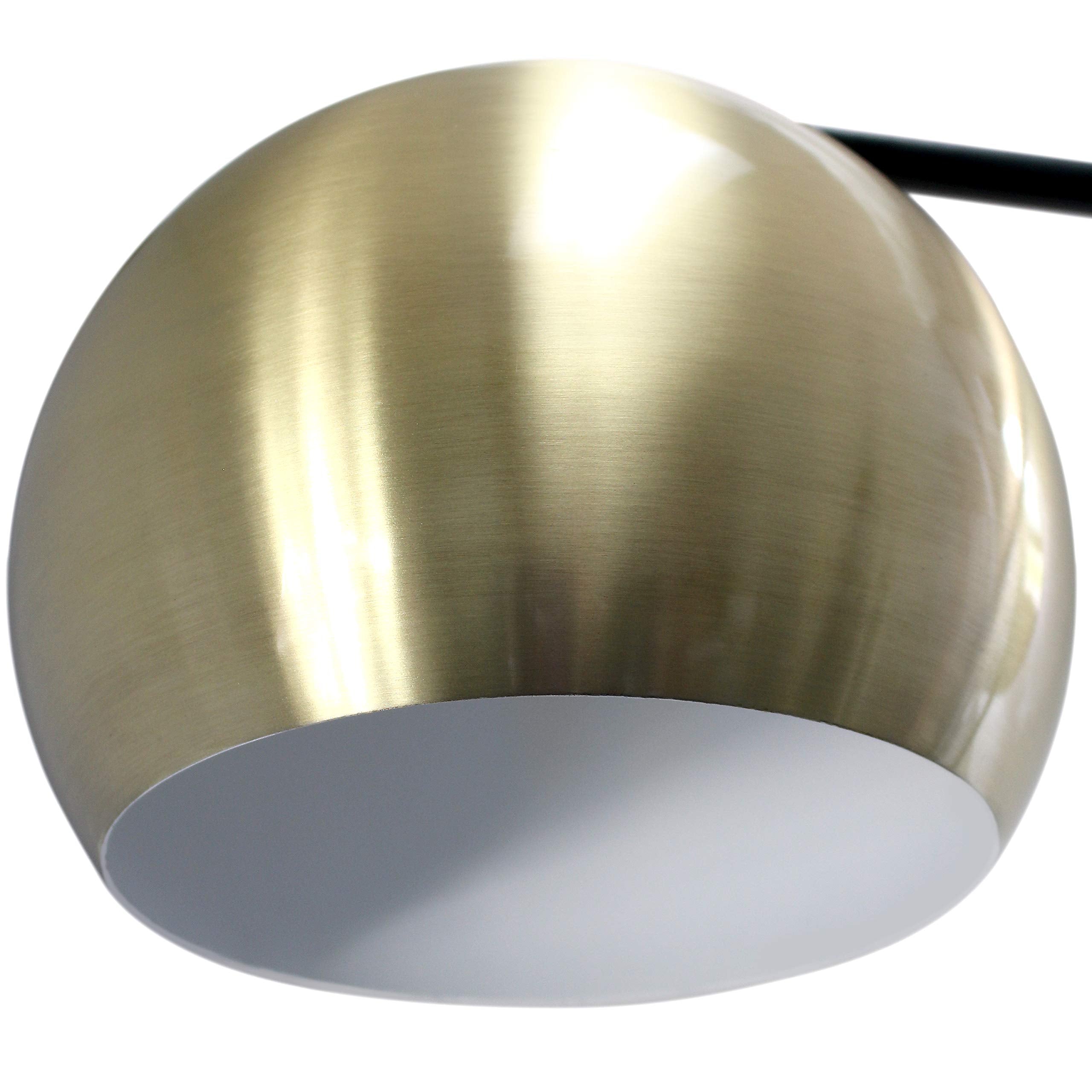 Lalia Home Studio Loft 59-Inch Antique Brass/Matte Black Floor Lamp With Dome Shade (Lhf-5015-Ab)