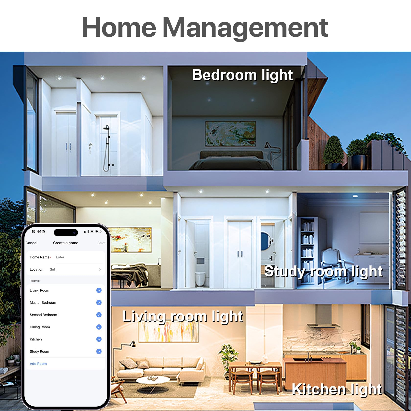 ORALUCE LED Smart Light Bulb, Dimmable 2700-6500K, E26 Base, 1 Pack with Remote, White, Model SG.A19.9W