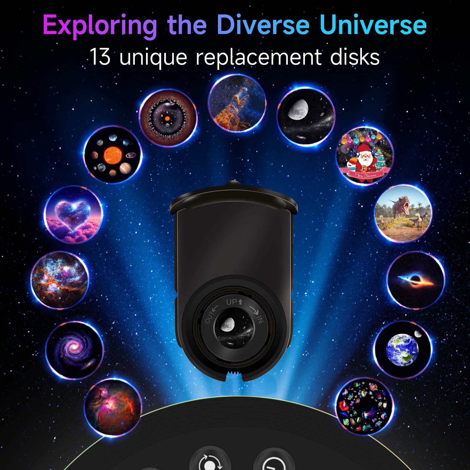 Planetarium Galaxy Projector For Bedroom, Hd 13 In 1 Star Projector For Adults Kids, Galaxy Night Light With Meteor Milky Way Ad