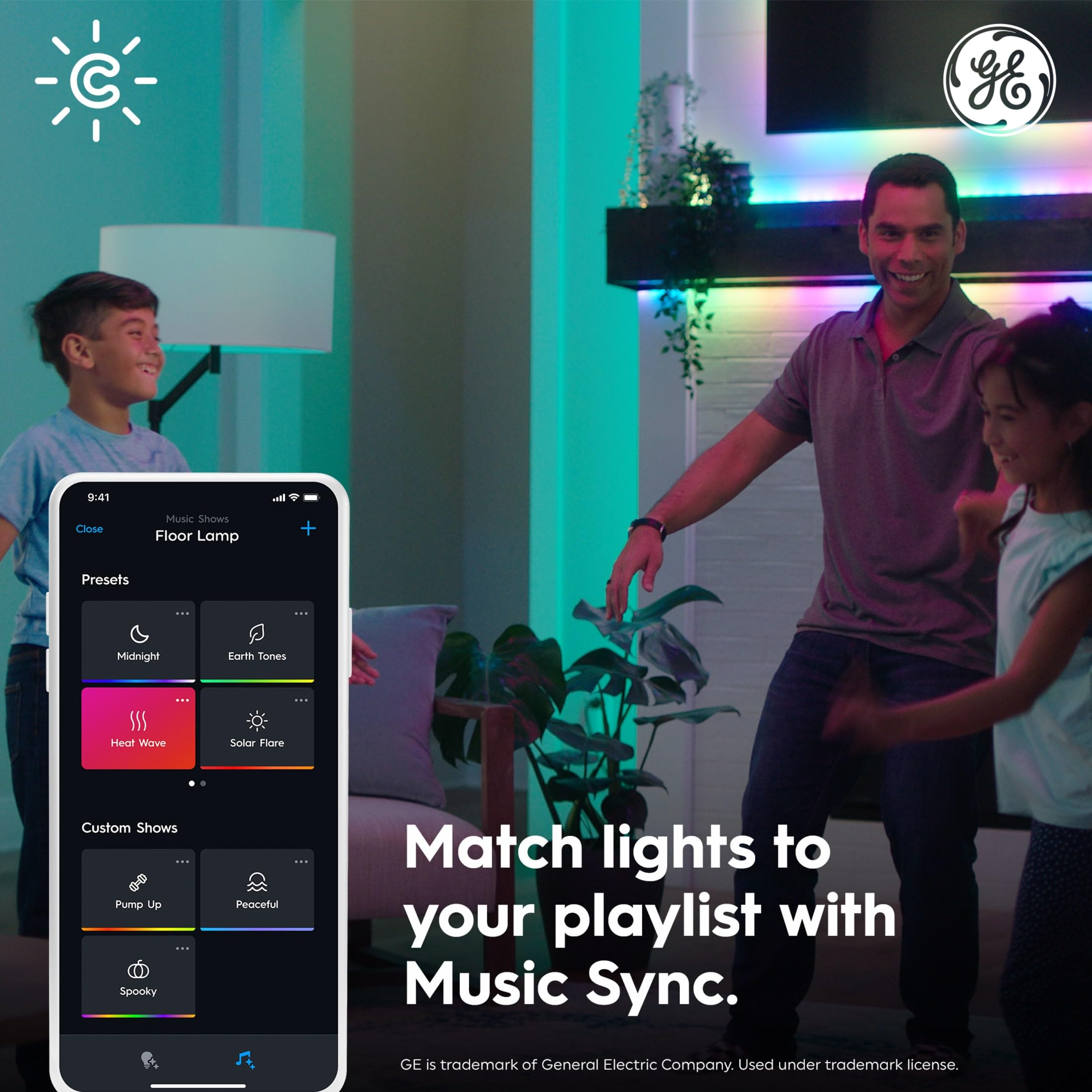 Cync BR30 Color Changing LED Light Bulb with Music Sync, 9.5W, Multicolor, WiFi Smart, Works with Alexa & Google, Model CLEDR309CDEN/ST-