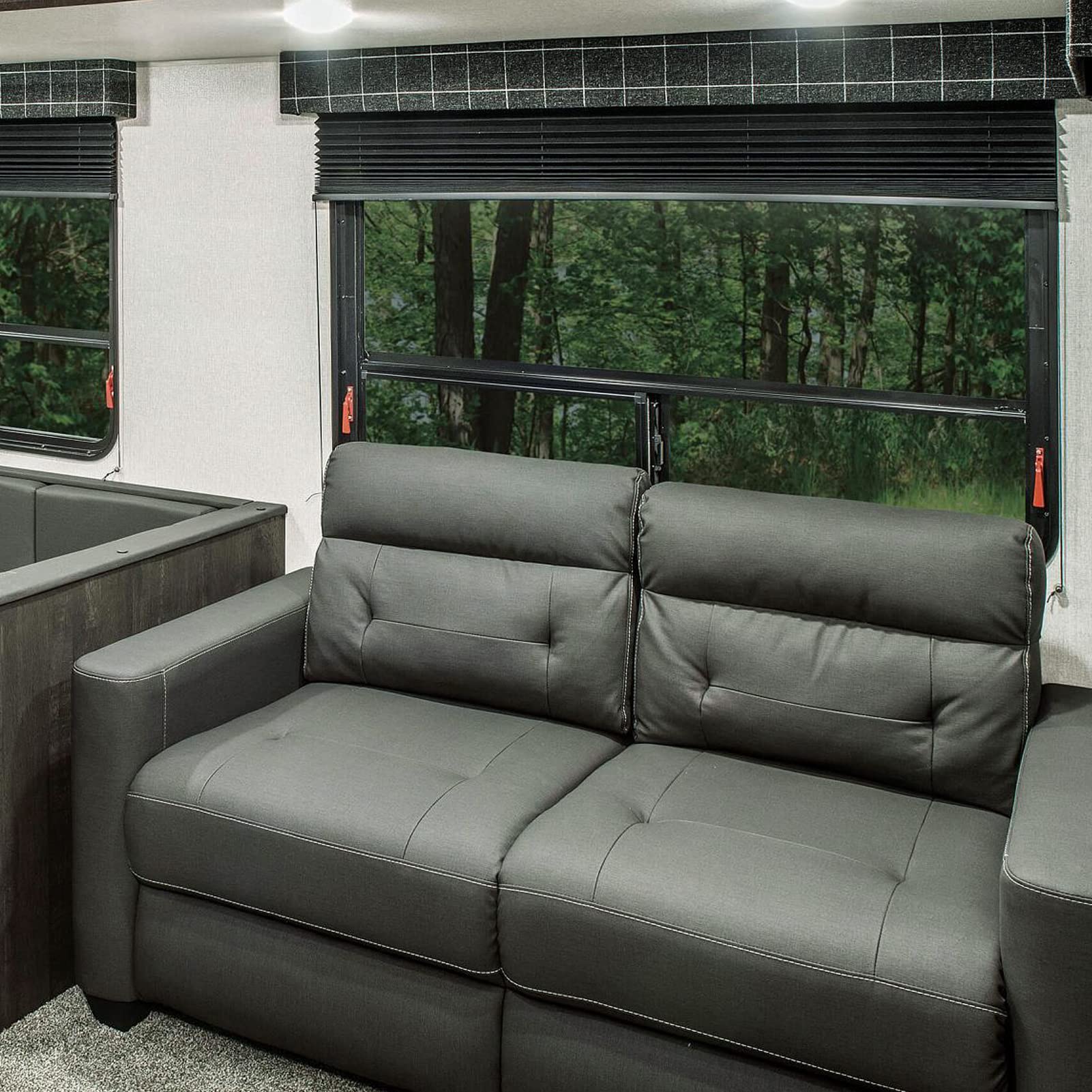 NOVINO RV Blinds for Camper Windows - Pleated Shade 50"W x 38"H, Black, Ideal for Travel Trailers and Motorhomes