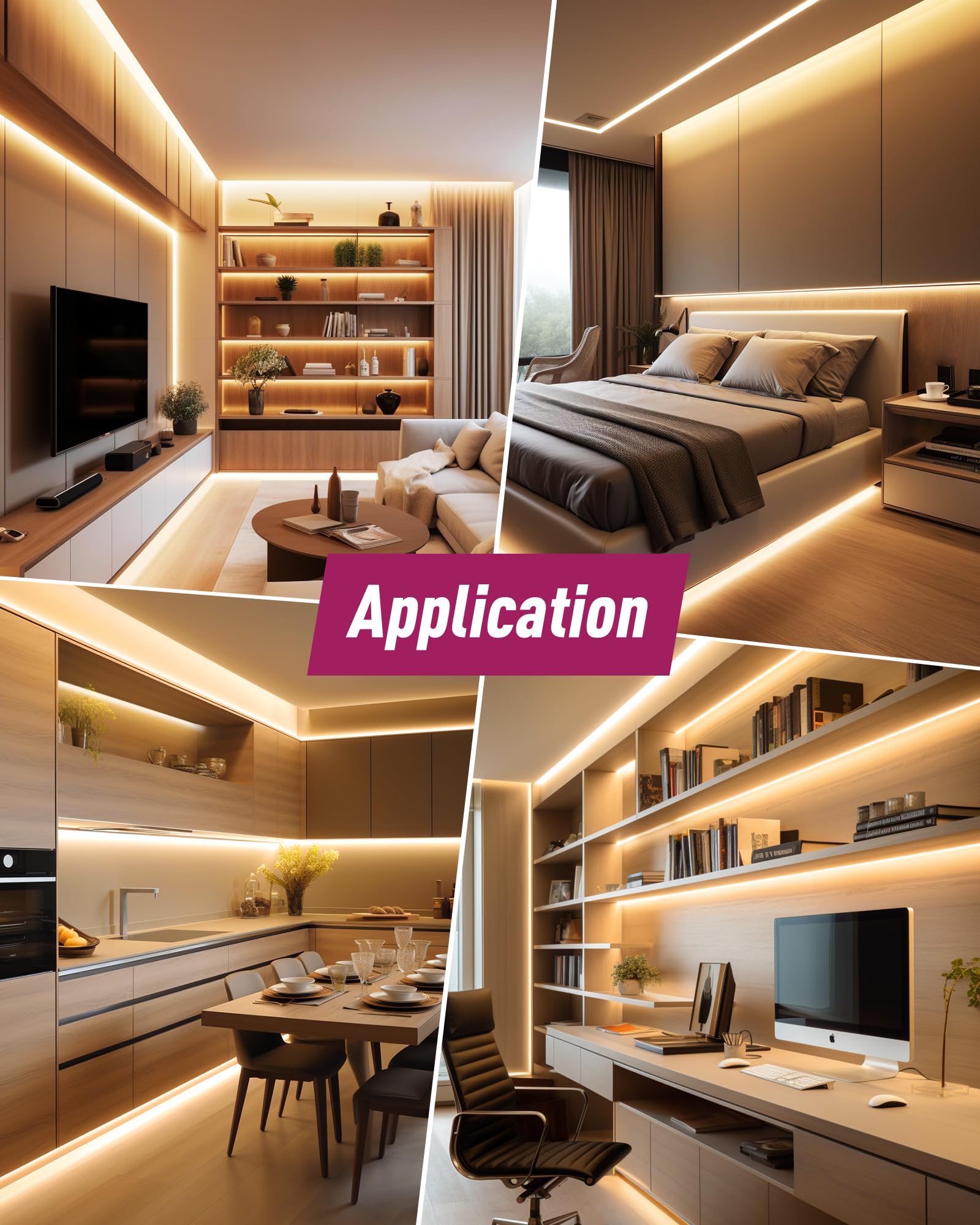 Emitever 10Mm Led Strip Connectors,2 Packs Led Tape Light Connector 2 Pin Solderless Tighten Screw Transparent Light Extension C