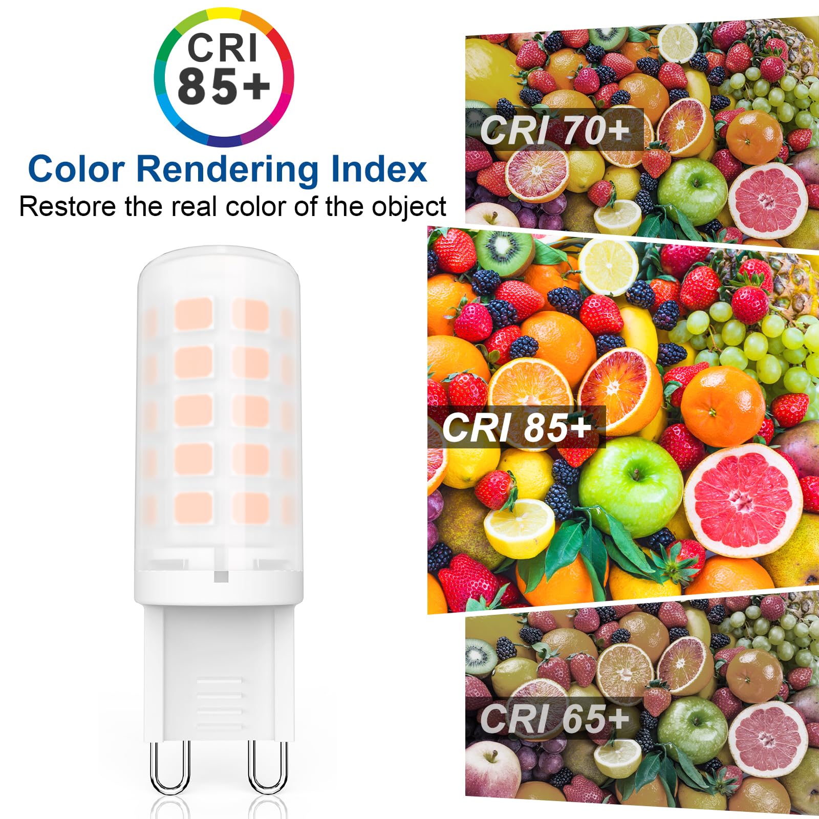 Baoming G9 Led Bulb Dimmable 3W, 40 Watt T4 G9 Halogen Equivalent, 2700K Soft Warm White, 120V No-Flicker, Chandelier Lighting 4