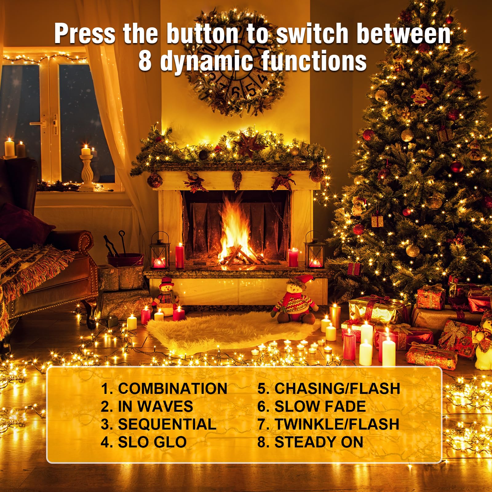 Nisocy 100FT LED String Lights - Waterproof Warm White Fairy Lights, Model YP0287US for Outdoor, Patio, Garden, Wedding Decor