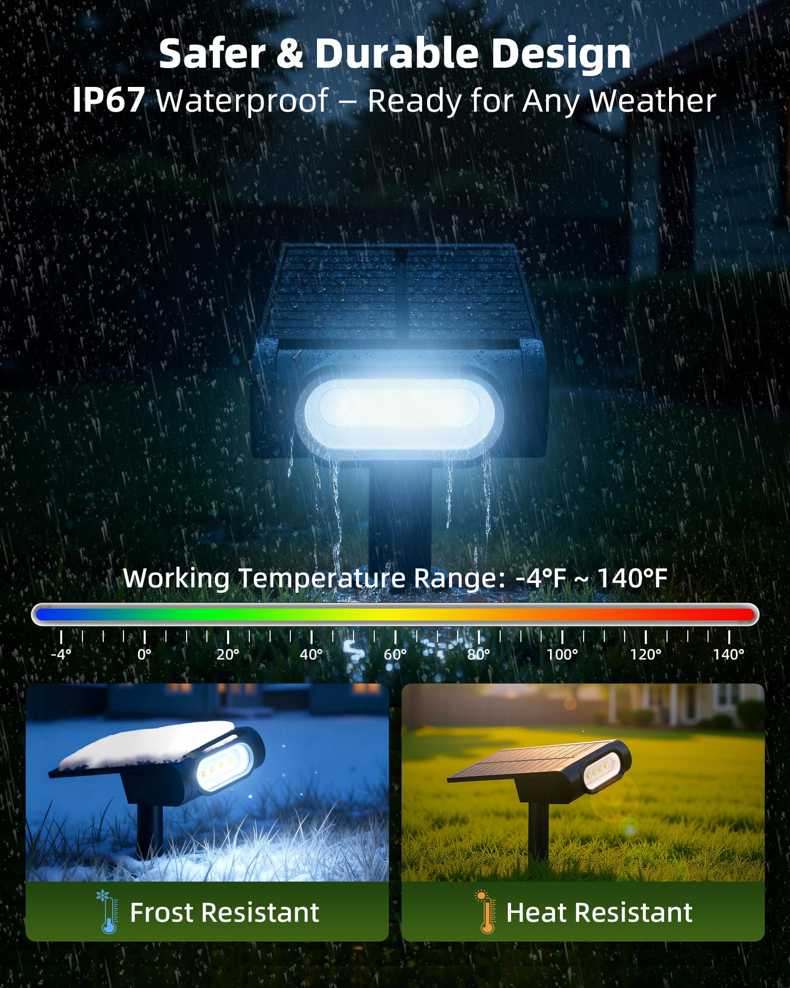 Ezvalo Solar Spot Lights Outdoor Waterproof Ip67  3 Lighting Modes Landscape Spotlights  Efficient King-Size Leds  Solar Powered For Garden Yard Pathway (2Pack-Cool White)