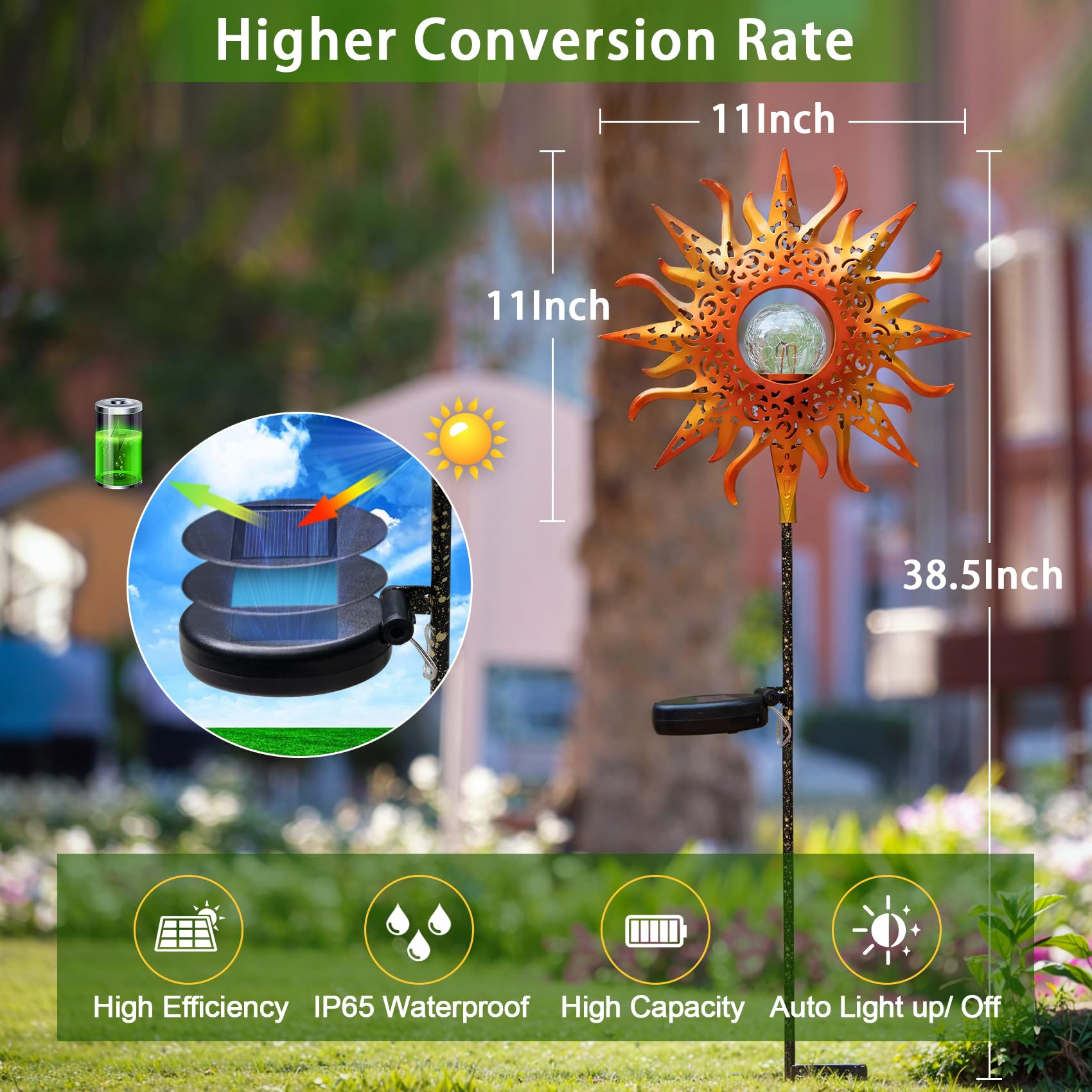 Take Me Sun Solar Lights Garden Outdoor Waterproof Metal Stakes For Patio Yard Walkway Lawnpatio Mothers Day Gifts Mom Wife Gran