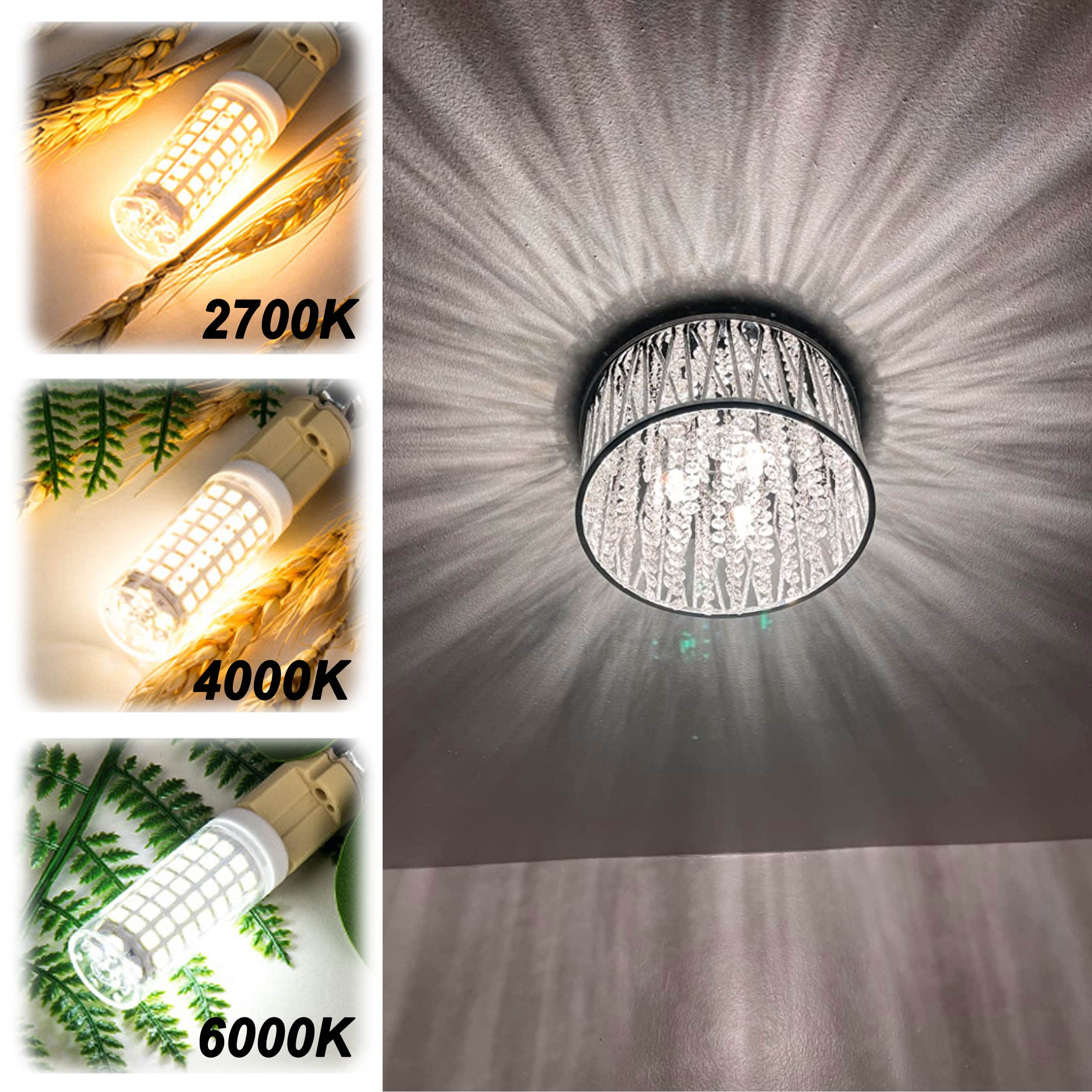 Alide E12 75 Watt Replacement Led Candelabra Bulbs C7,4000K Natural White,800Lm T6 7.5W Led E12 Chandelier Light Bulbs For Ceiling Fan Pendant Lighting,Non-Dimmable,6 Pack