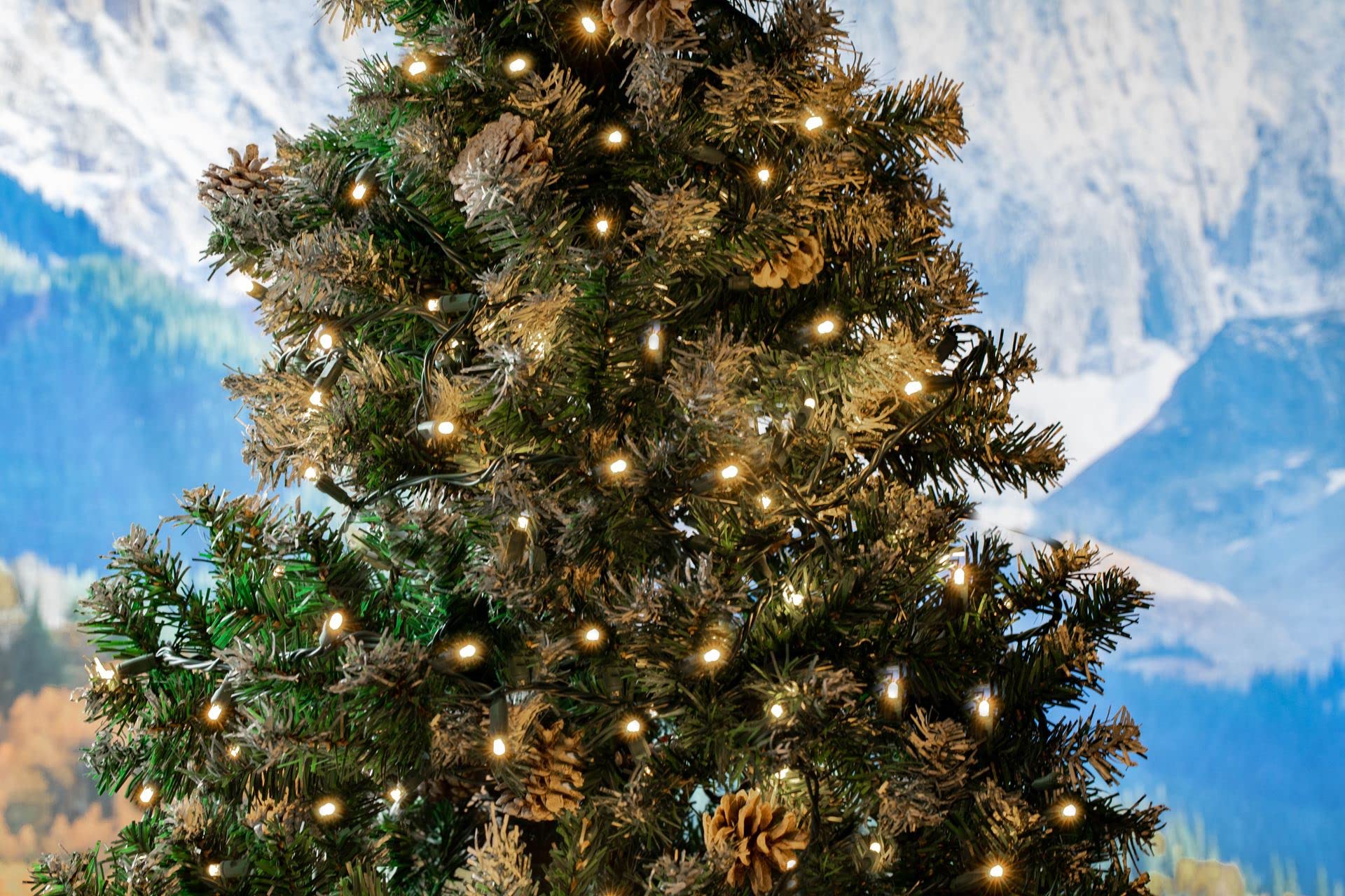 Novelty Lights 34Ft 100 Led Christmas String Lights, Tree Lights Indoor Outdoor Commercial Grade Led Mini Light Set With 40,000