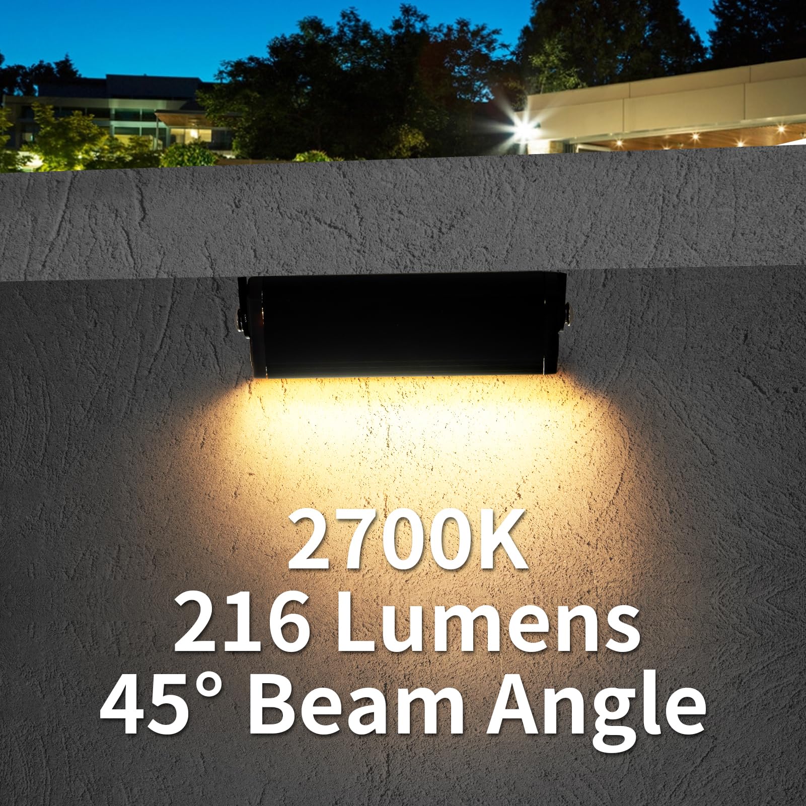 Lecotresy Modern Hardscape Lighting, 4inch, 1.8W, 2700K Soft White, Aluminum, IP65 Waterproof, 50,000 Hours Lifespan