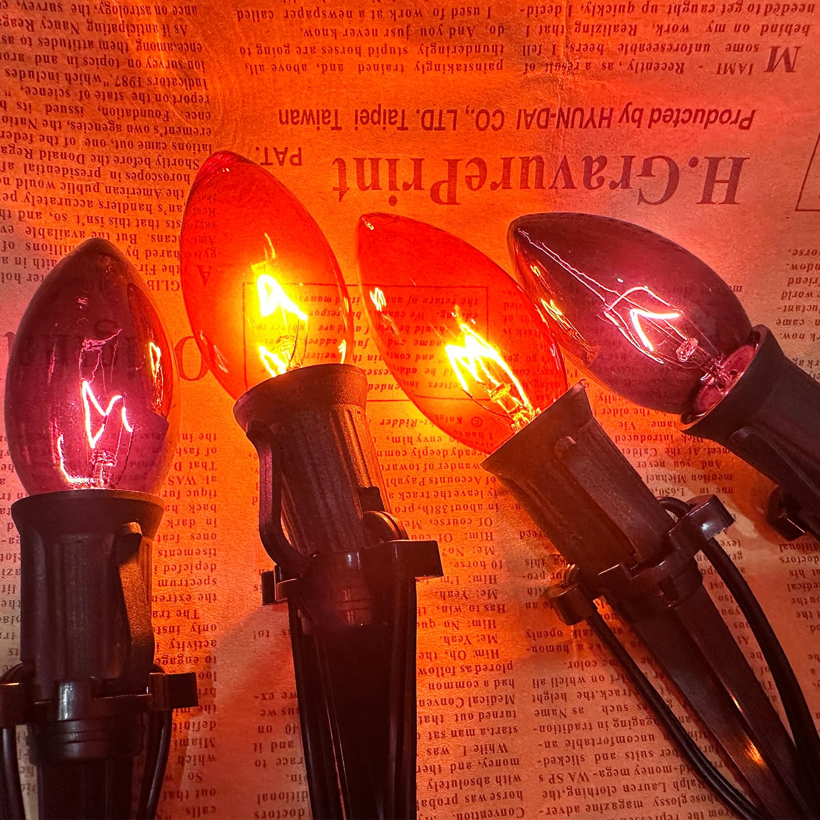 Konictom Halloween Pathway Lights, 10 Pack C9 Orange/Black Stake Lights, Waterproof 19.5Ft