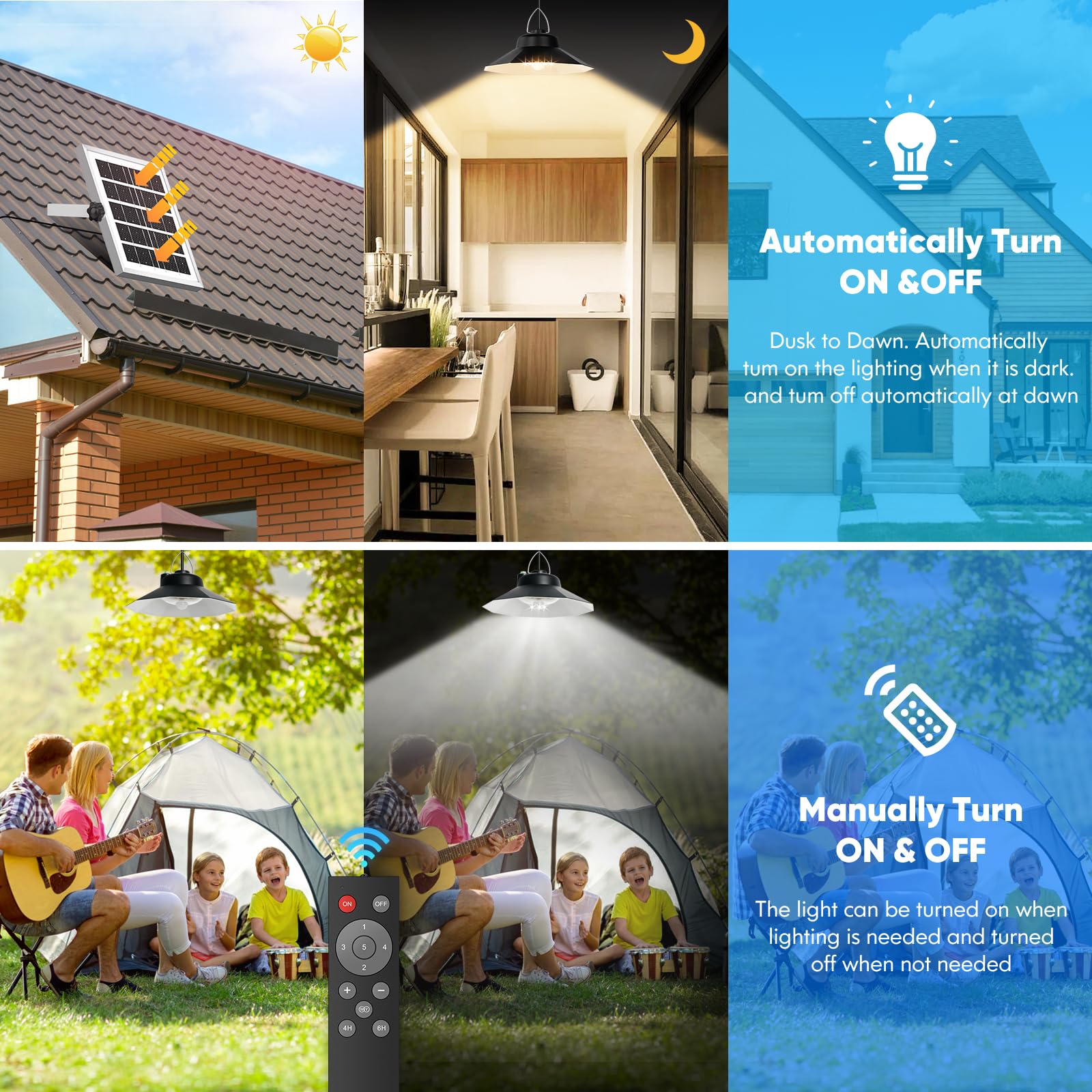 ONELEJA Solar Shed Lights Indoor Outdoor, Motion Sensor Solar Pendant Light with Remote Control,Upgraded 5 Lighting Modes 1200LM