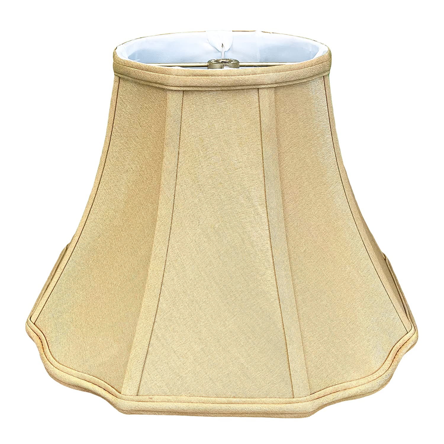 Royal Designs, Inc. Flare Bottom Lamp Shade, Fabric, 8 x 14 x 11, Antique Gold, Model BSO-701-14AGL