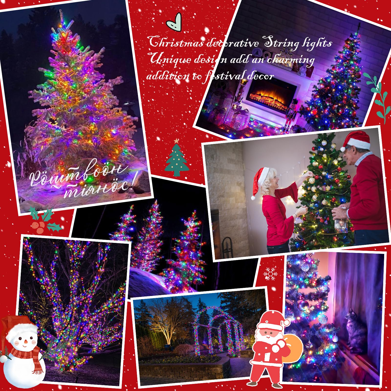 Quntis 164Ft 1000Led Super Bright Battery Powered Christmas Lights, C Batteries Required (Not Included), 8 Modes & Timer Indoor/