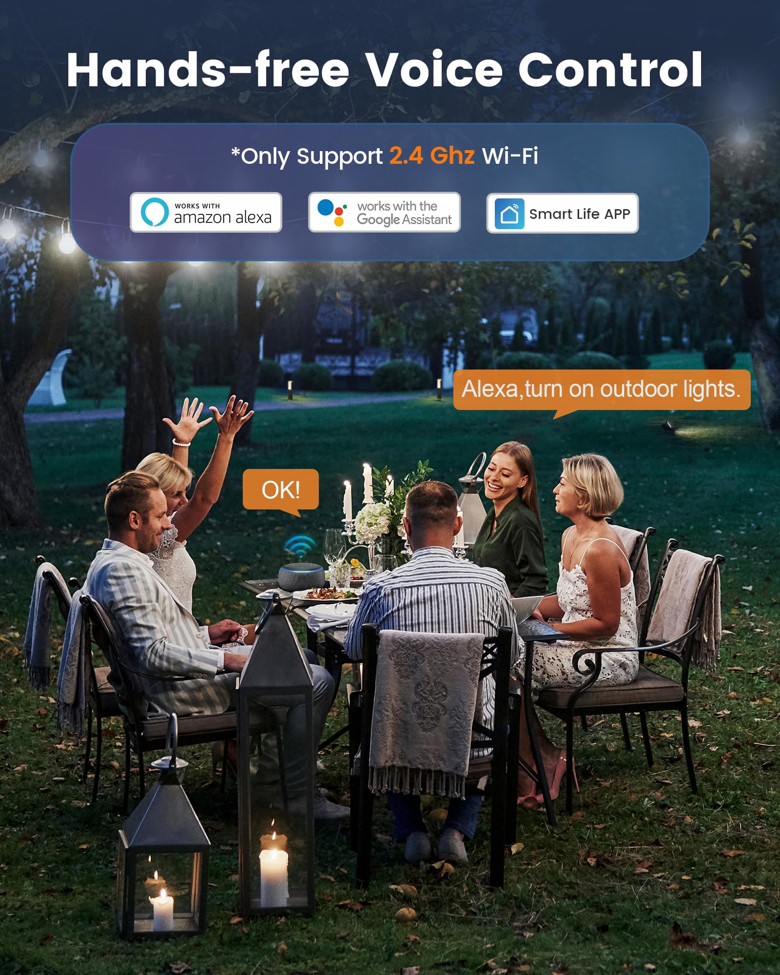 Suraielec 300W Wi-Fi Low Voltage Landscape Transformer With 2 Zones, 2.4Ghz Smart Outdoor Low Voltage Transformer, Astronomial T