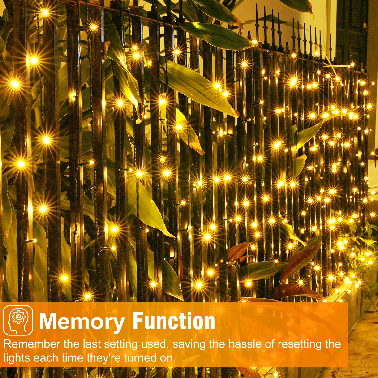 Christmas Lights Outdoor, 66Ft 200 Led Christmas String Lights With 8 Modes Waterproof, Plug In Connectable Twinkle Light Green