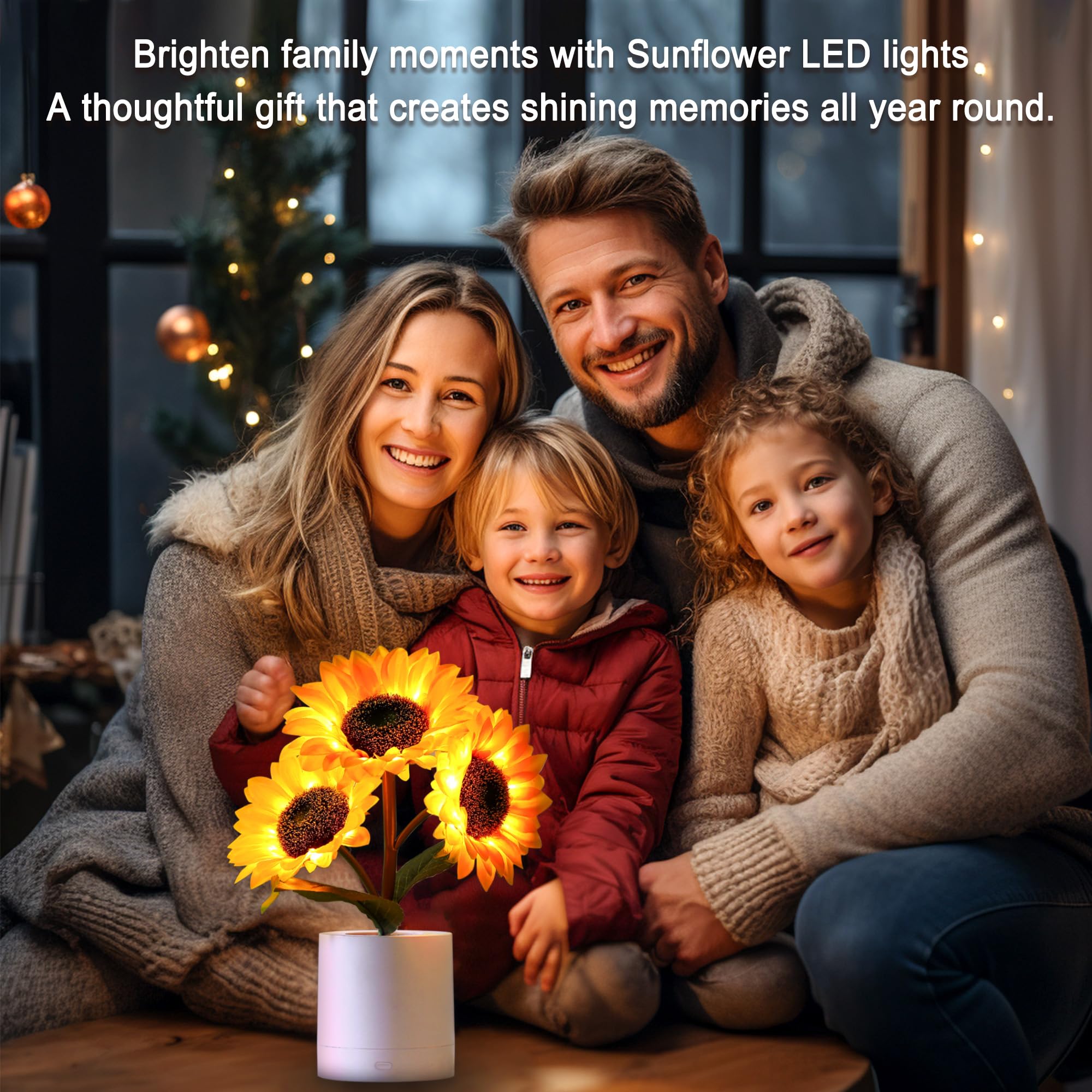 Hibeauti Sunflower Led Lamp For Women, Ideal For Bedroom Decor, Sunflower Gifts For Mom Grandma Teacher Aunt Girlfriends Coworker Friend Wife Anniversary Birthday Christmas