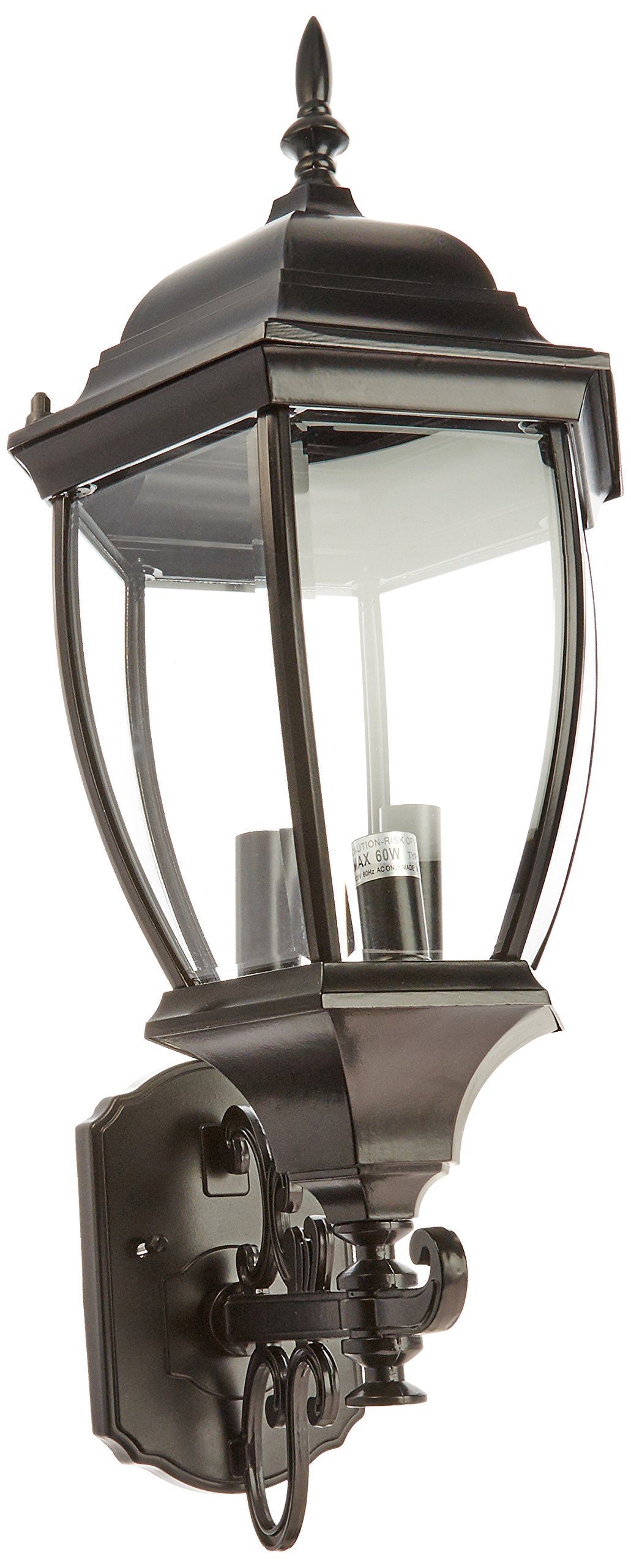 Acclaim 3-Light Outdoor Wall Mount Light Fixture, Matte Black, 9.25 x 24, Glass, Model 5013BK