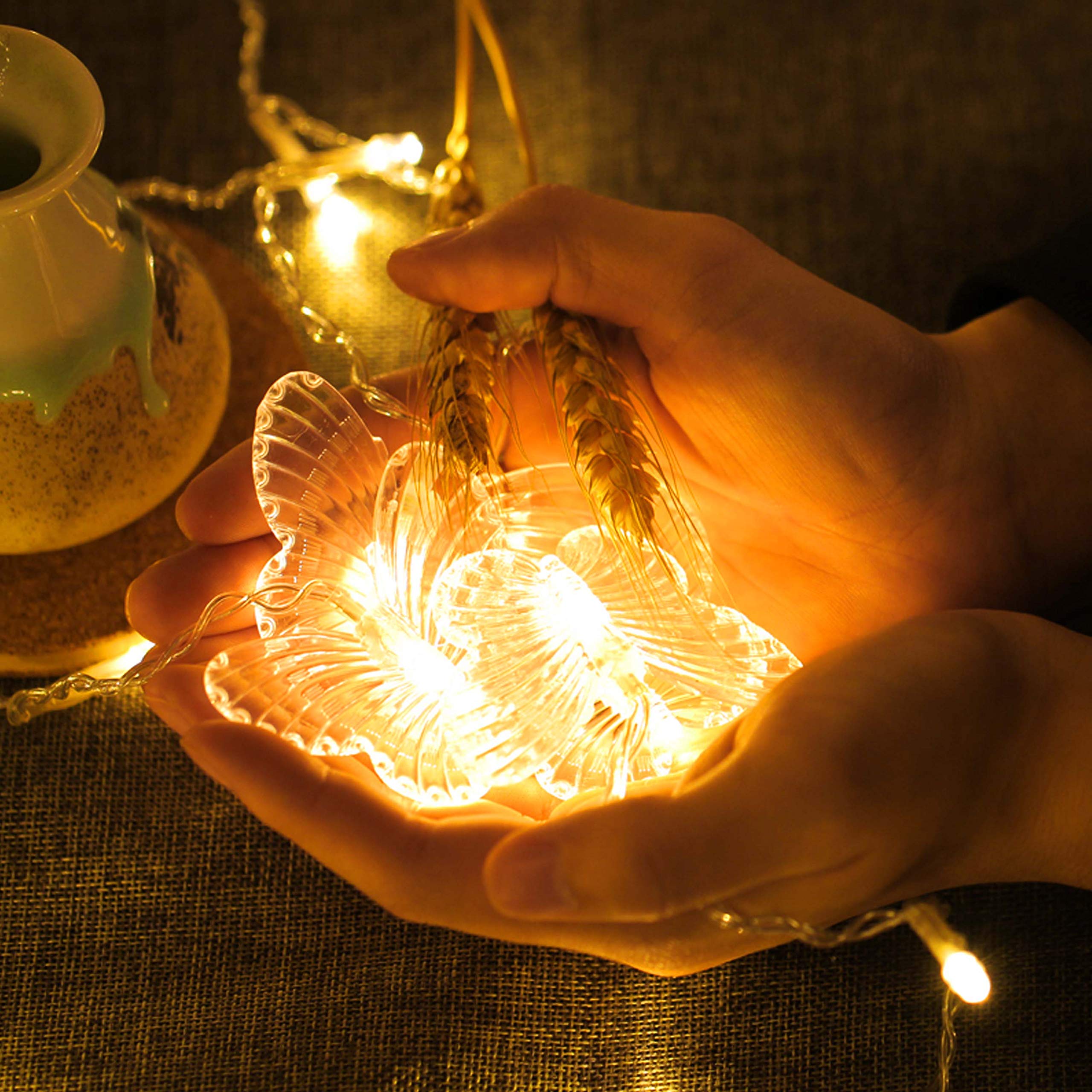 Decorman Butterfly Curtain Lights, 4.9Ft 48 Led Usb Window Fairy Lights 10 Butterflies 8 Modes Firefly Twinkle Timer String Lights With Remote For Room Bedroom Wall Ceiling Party Wedding Christmas