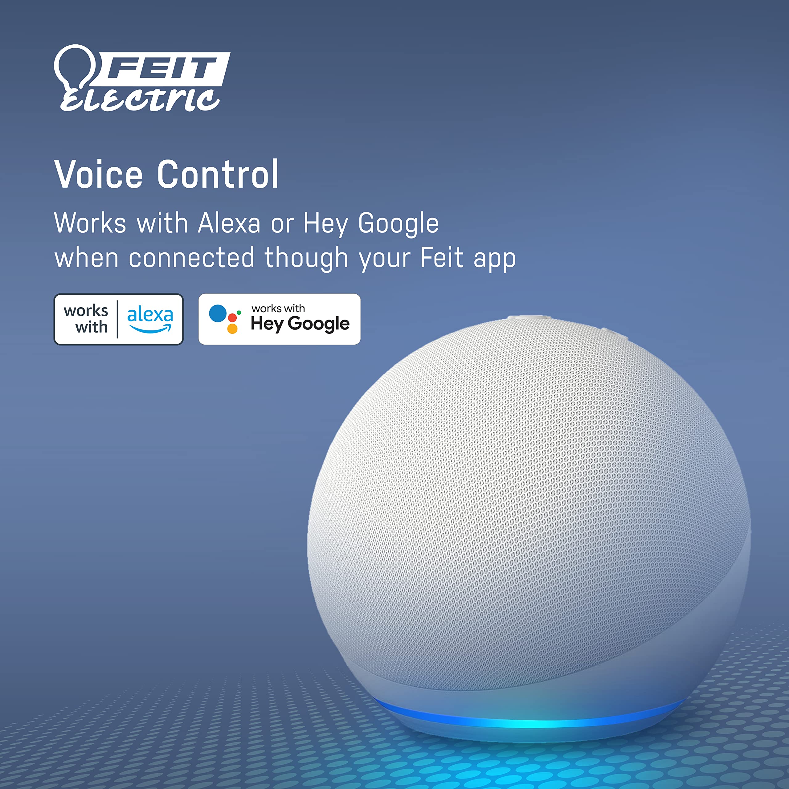 Feit Electric A19 LED Smart Light Bulb, WiFi Dimmable, 60W Equivalent, 2700K Soft White, Model A1960CL/927CA/FIL/AG