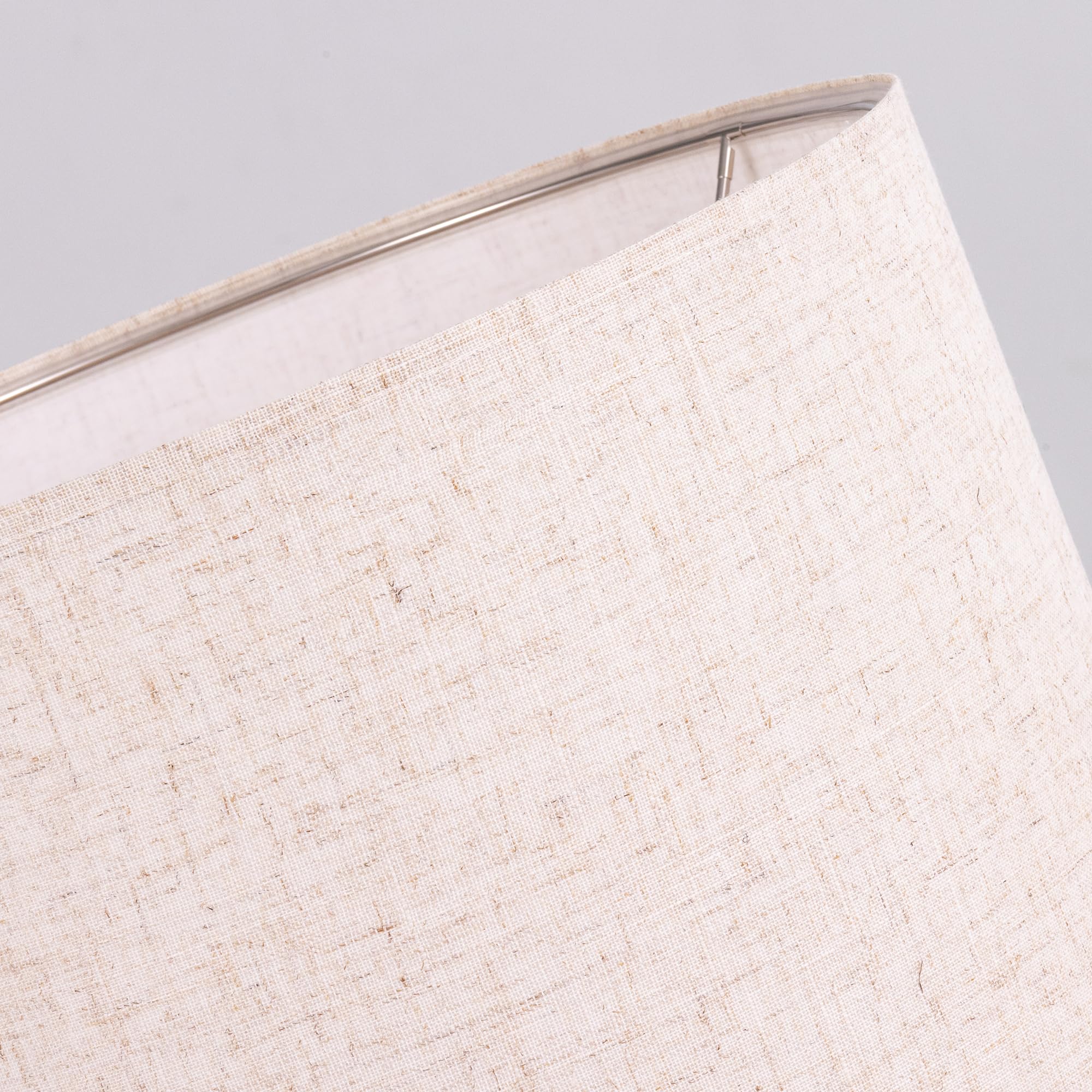 Wellmet Linen 14''X14''X17'' Inches Lampshade, Required Assembly For Table Lamp, Bedside Lamp, Floor Lamp, Fabric Drum Lampshade