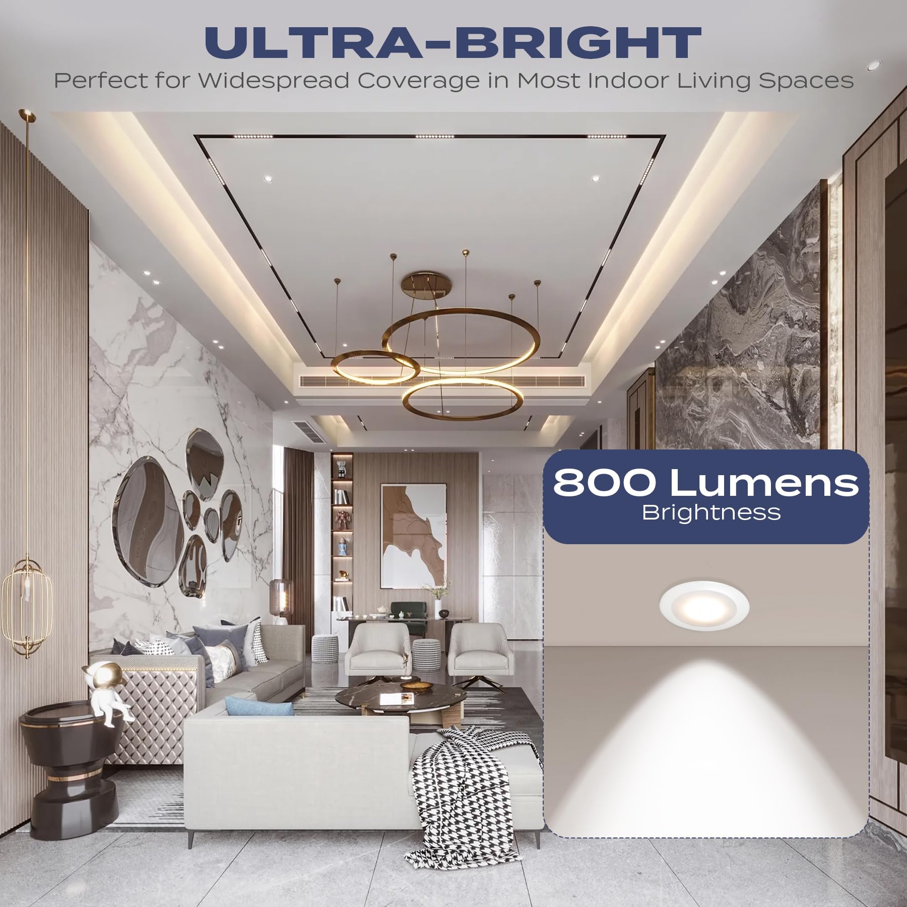 12 Pack 4 Inch Flush Mount Ceiling Light, Recessed Lighting, Led Disk Lights, Low Profile Surface Mount Light, Dimmable, 2700K/3