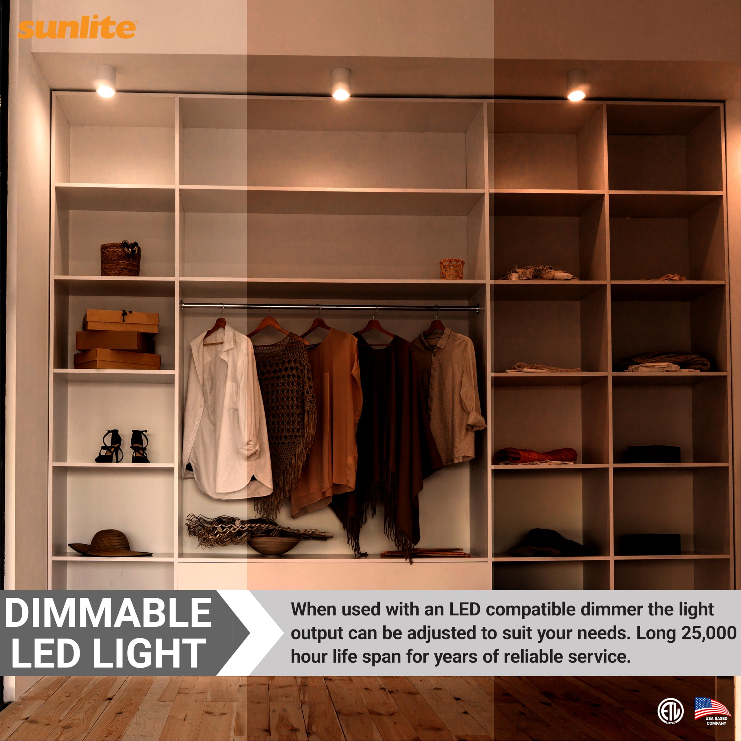 Sunlite Led R14 Mini Flood Light Bulbs, 4 Watts (25W Equivalent), 250 Lumens, Medium (E26) Base, Dimmable, Etl Listed, 2700K Sof
