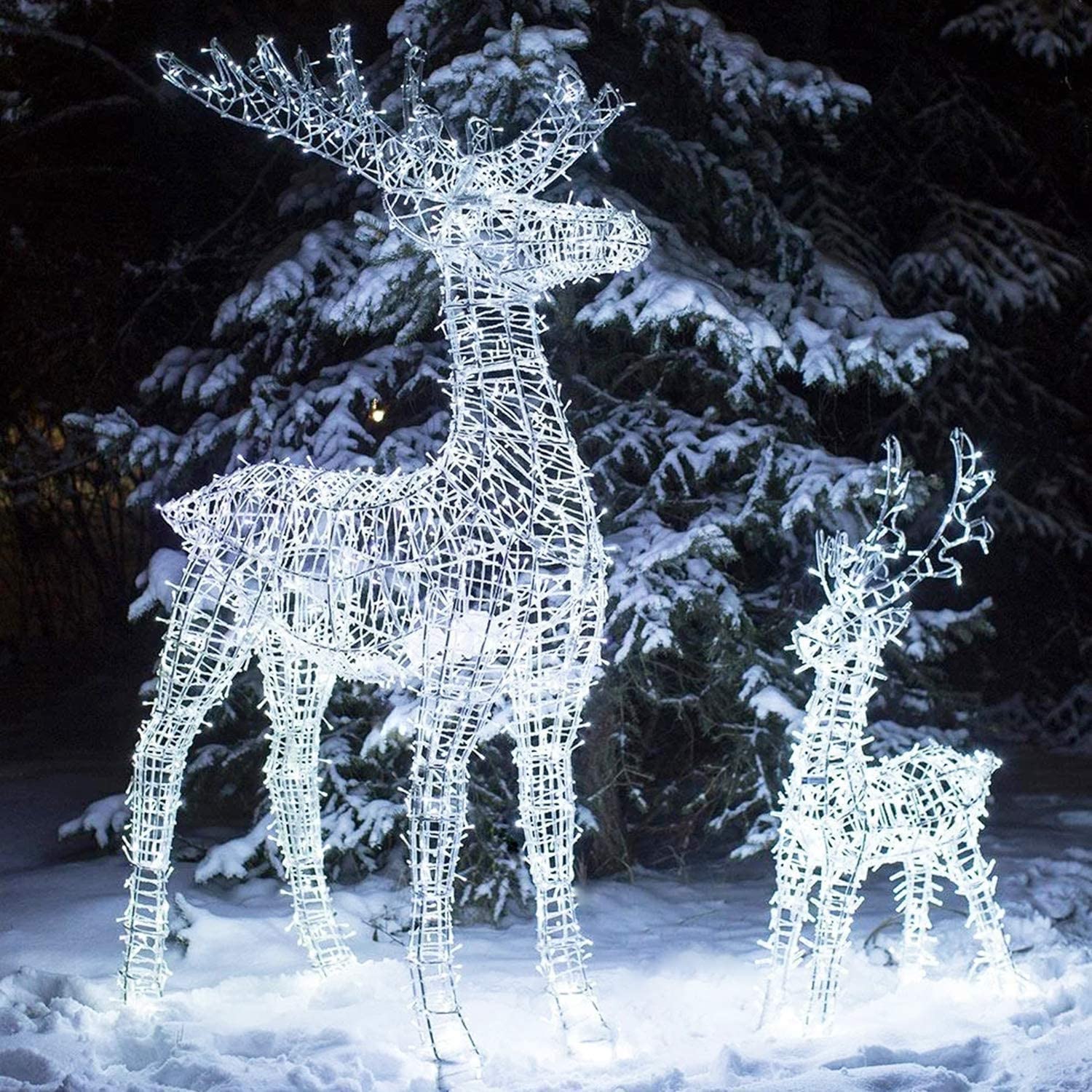 Kemooie 500 Led Christmas Lights, 164Ft 8 Lighting Modes Plug In Waterproof Extra Long Fairy Lights For Outdoor Christmas Tree Lights Birthday Wedding Party Garden Balcony Decoration (White)