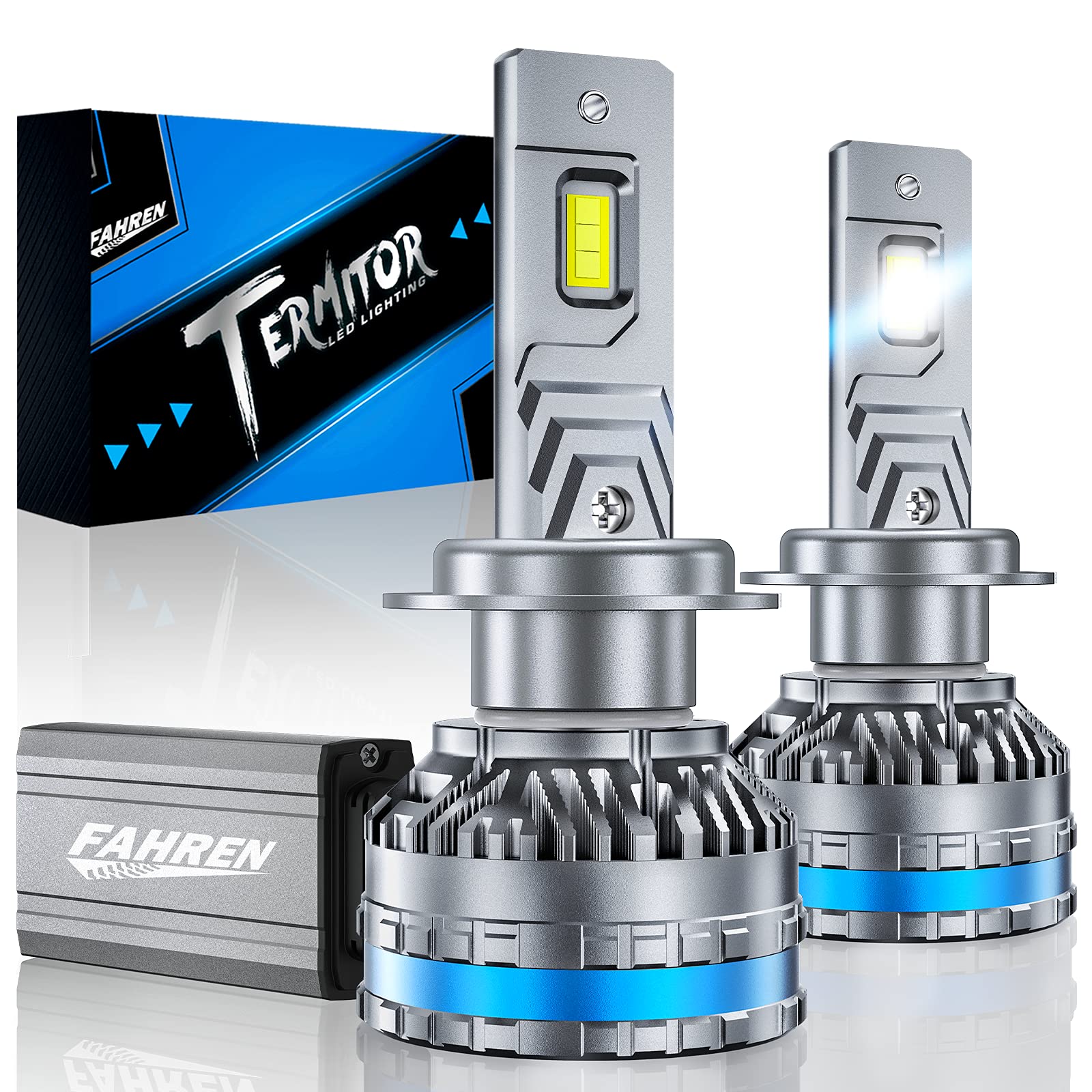 FAHREN H7 Fog Bulbs, 120W 60000LM, Plug and Play, Pack of 2, Model FX6 H7 Upgrade