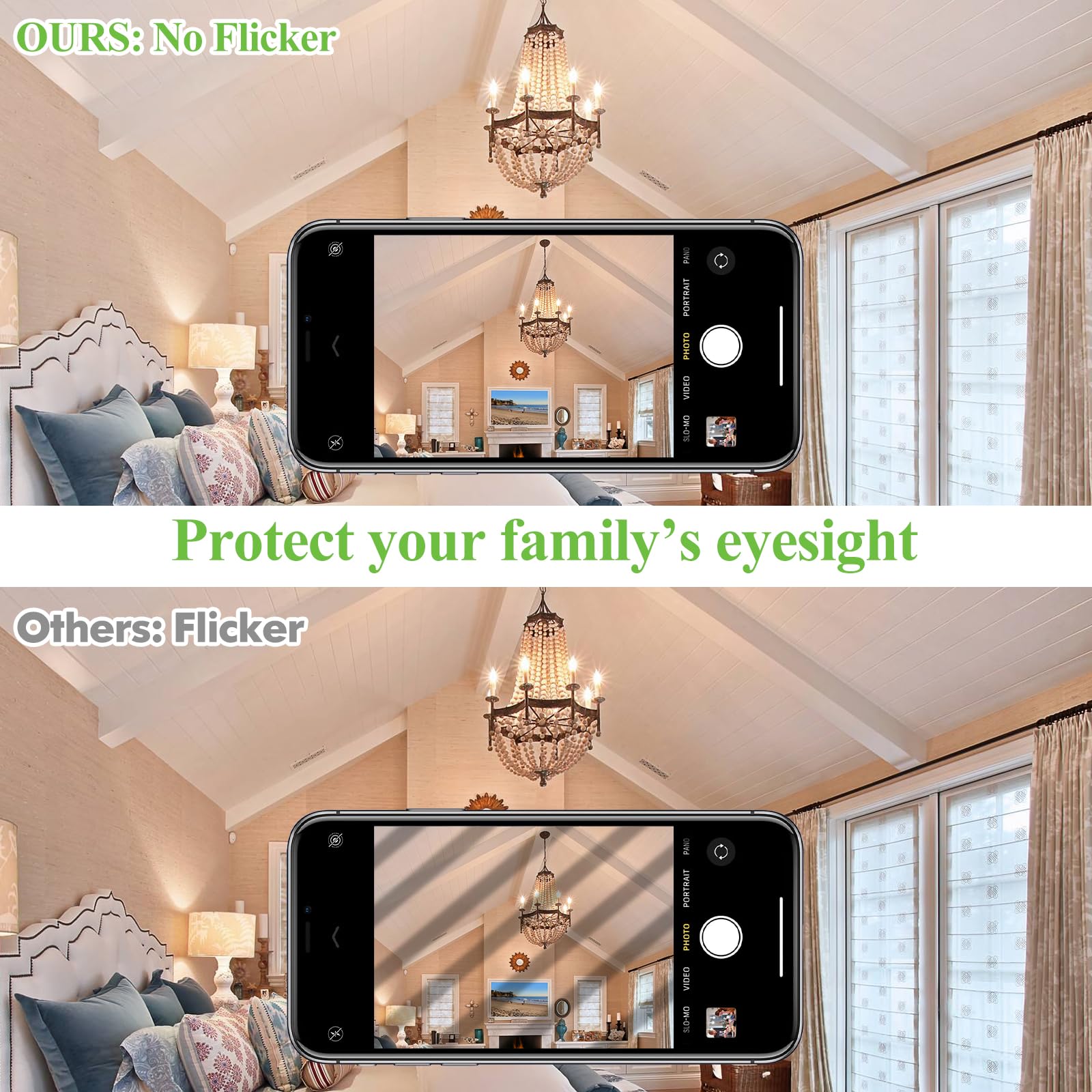 Dimmable E12 Candelabra Led Light Bulbs 60 Watt Equivalent, 2700K Soft Warm Whit Super Bright 630 Lumen Vintage Led Candle Light