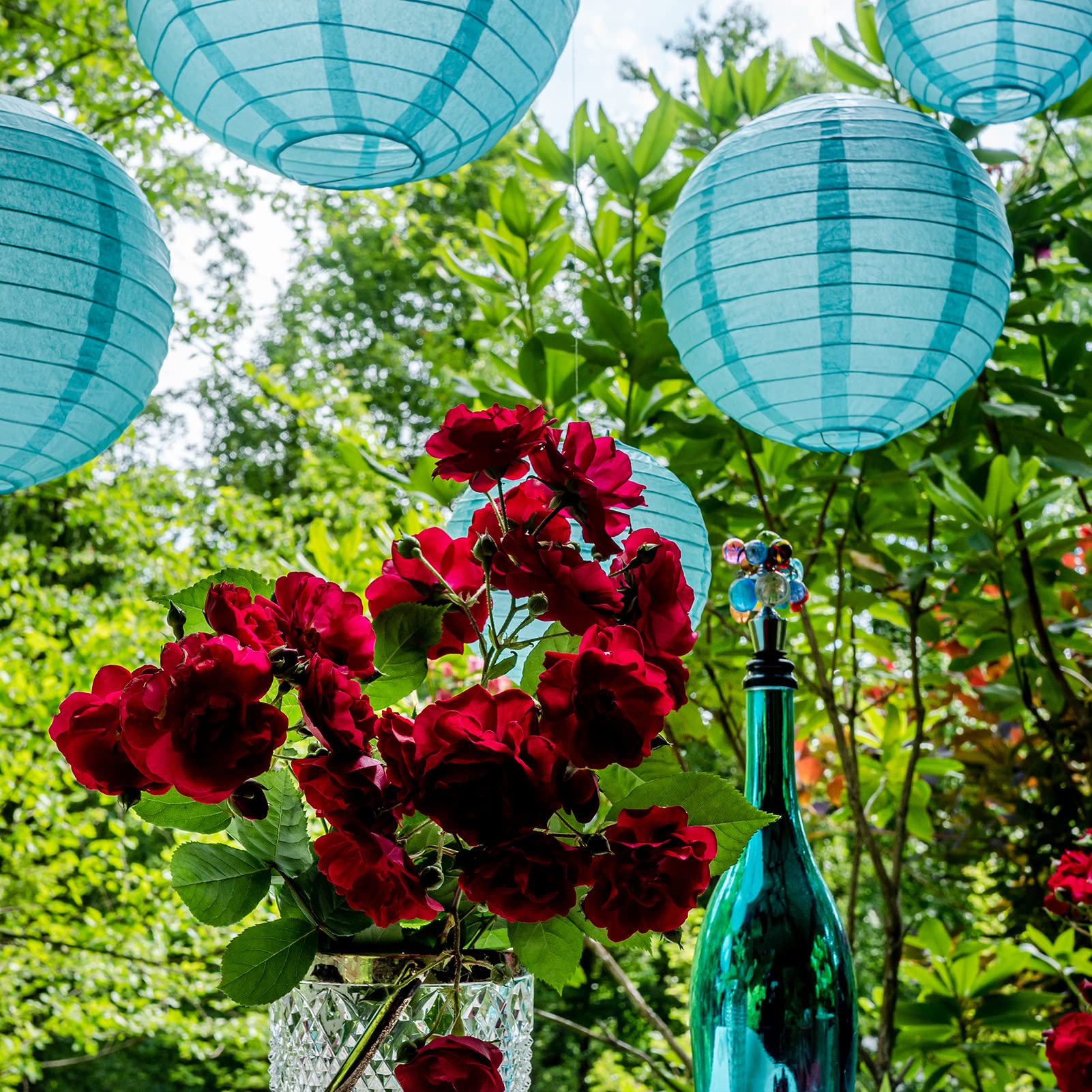 Teal Paper Lanterns - 25 Piece Set - Turquoise Party Decorations For Birthdays, Weddings And Special Occasions By Avoseta