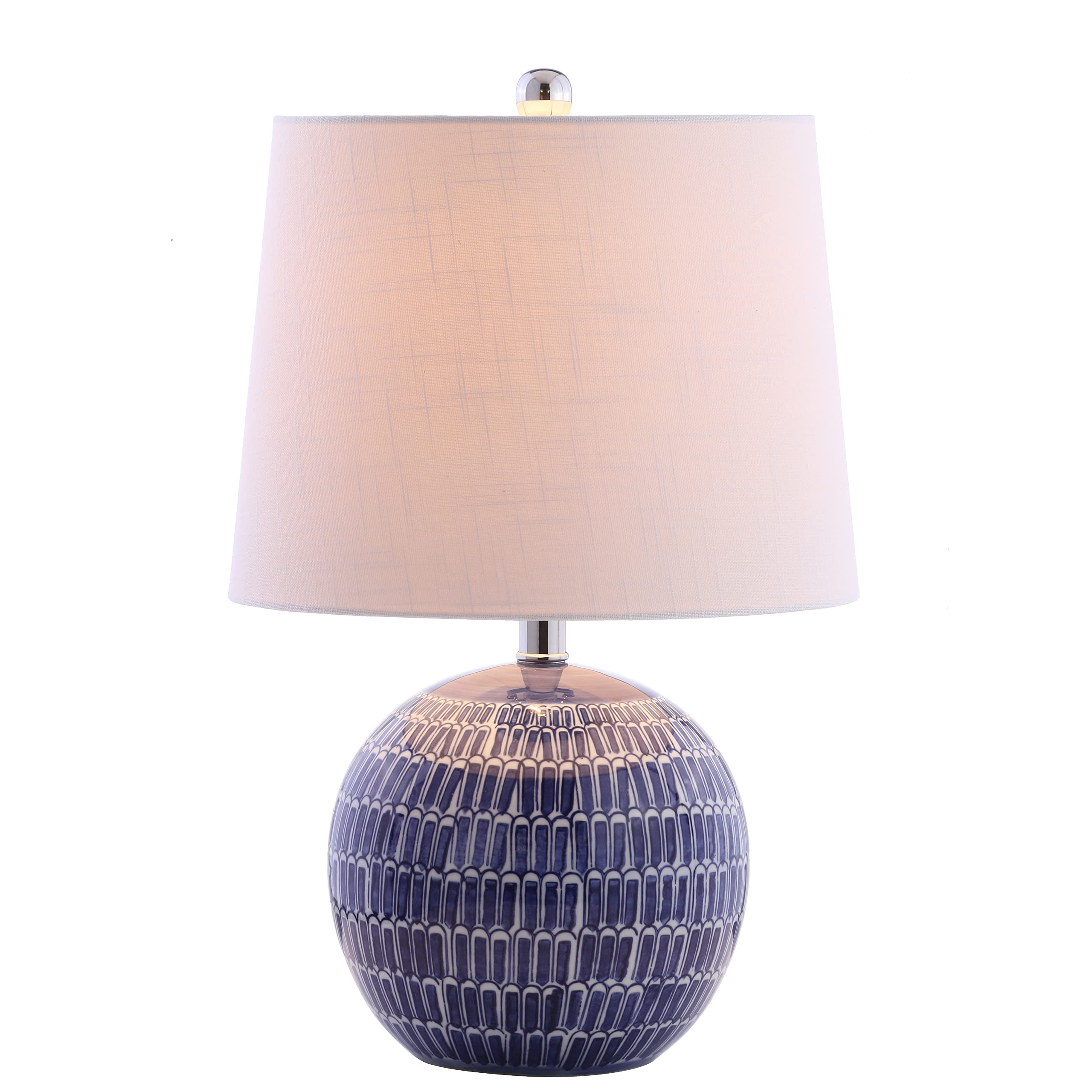 JONATHAN Y JYL5044A Ronald 21 Ceramic LED Table Lamp Coastal Contemporary Bedside Desk Nightstand for Bedroom Living Room Office College Bookcase LED Bulb Included  Navy