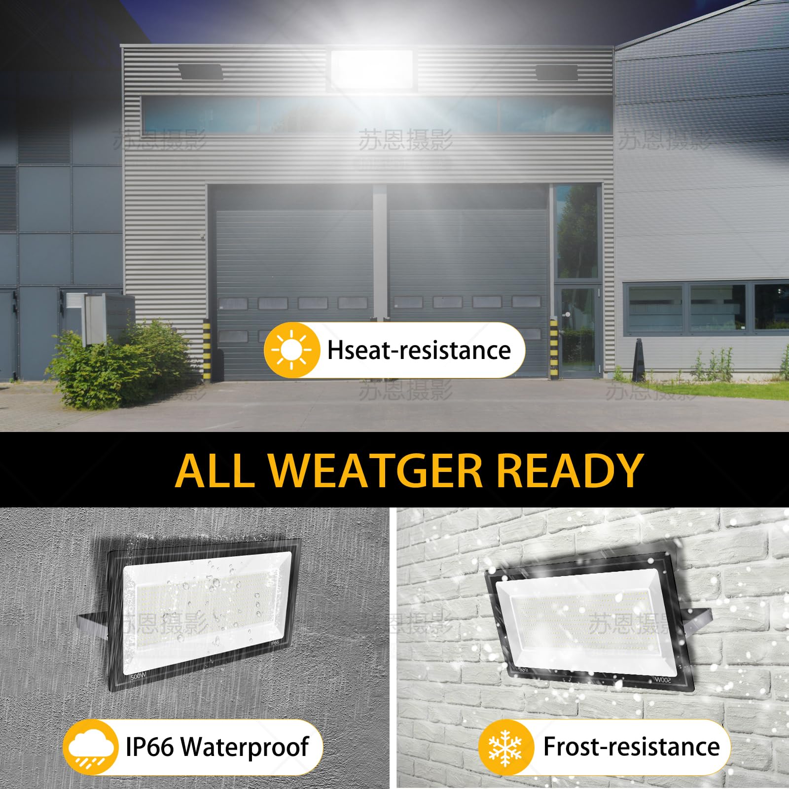 600W 2Pack Led Stadium Flood Lights  (3050W Equivalent)67500Lm Super Bright Led Arena Outdoor Lights 100-277V Ip66 Waterproof 5000K Daylight White Commercial Lighting For Sports Fields And Counts
