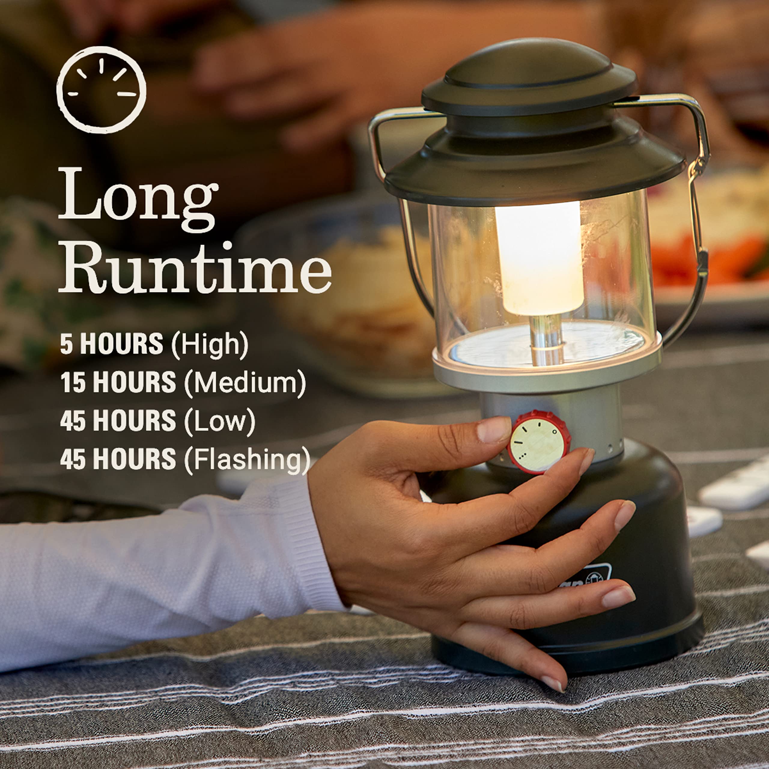 Coleman Classic 800L LED Lantern, Water-Resistant, Black, Model 2155747, Rechargeable with Carabiner Handle for Camping & Emergencies