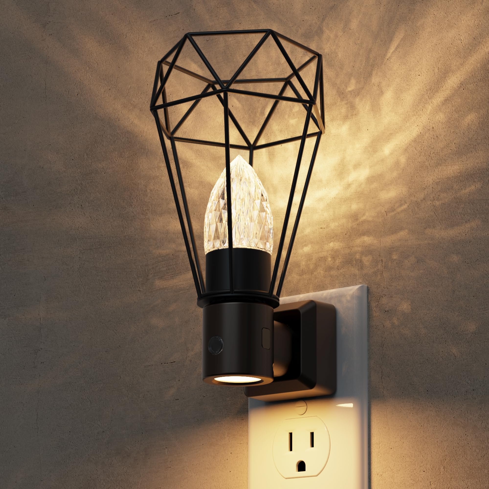 L LOHAS LED Night Light, Night Lights Plug into Wall, 3000K Warm White, Farmhouse Plug in Light with Dusk to Dawn Sensor, for Be