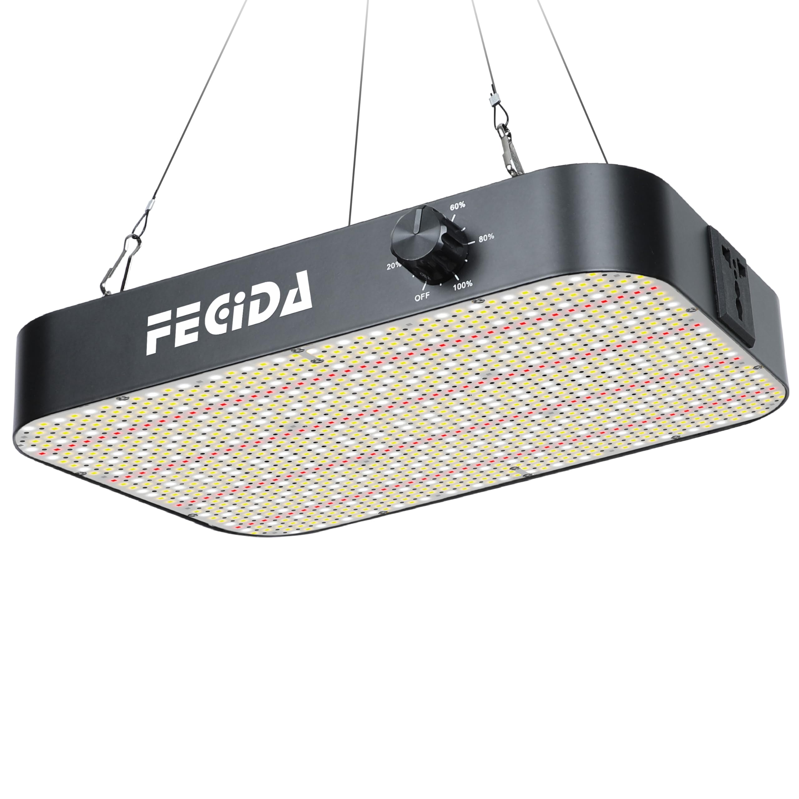 Fecida Dimmable Led Grow Light 12000 Lumen 130 Watt, 2024 Best 2X2Ft Grow Tent Light, Uv-Ir Included Full Spectrum Plant Growing Lamps For Indoor Plants With Daisy Chain Function, Quiet Built-In Fan
