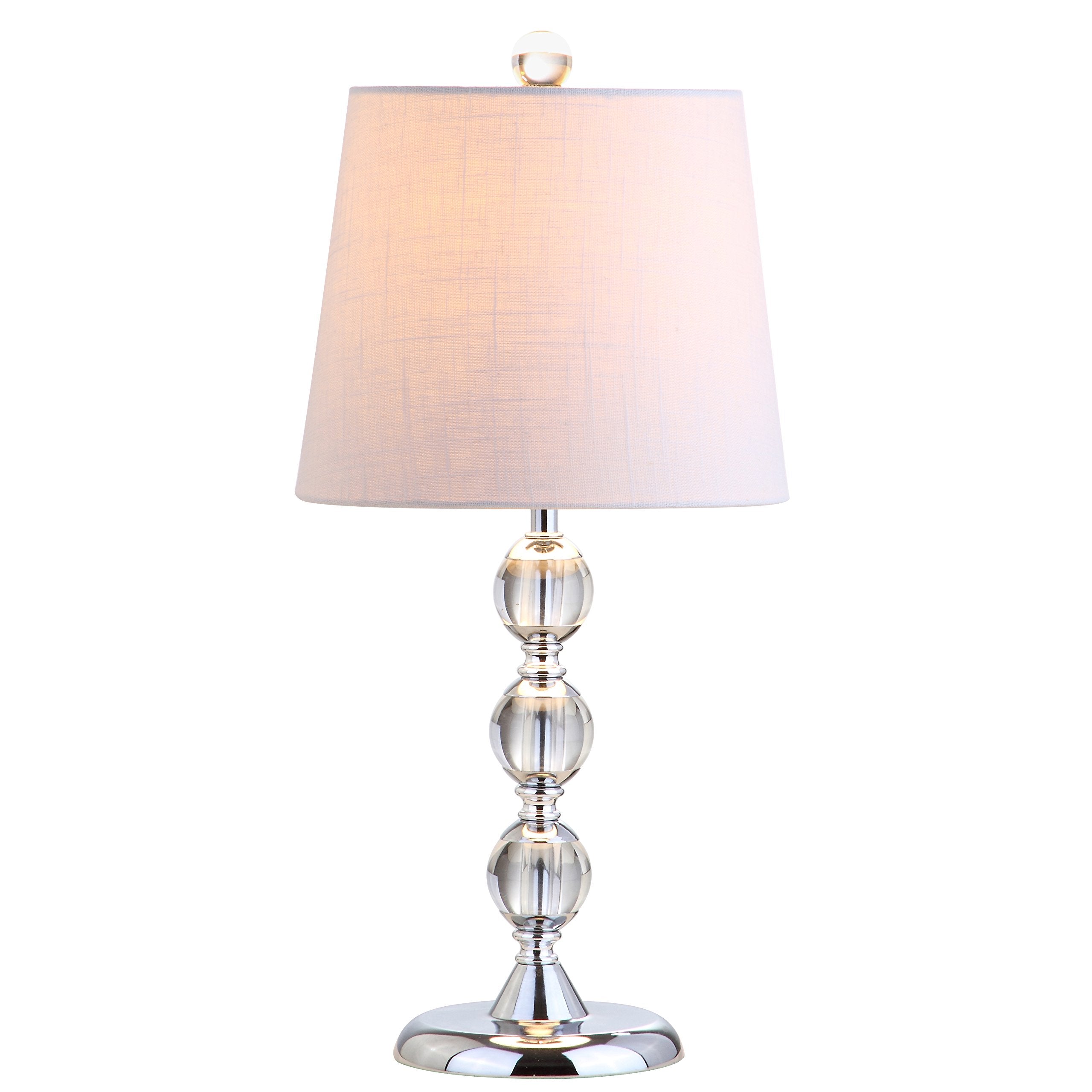 JONATHAN Y JYL2026A Hudson 20 Crystal Mini LED Table Lamp Traditional FrenchCountry Transitional for Bedroom  Living Room  Office  College Dorm  Coffee Table  Bookcase  Clear/Chrome