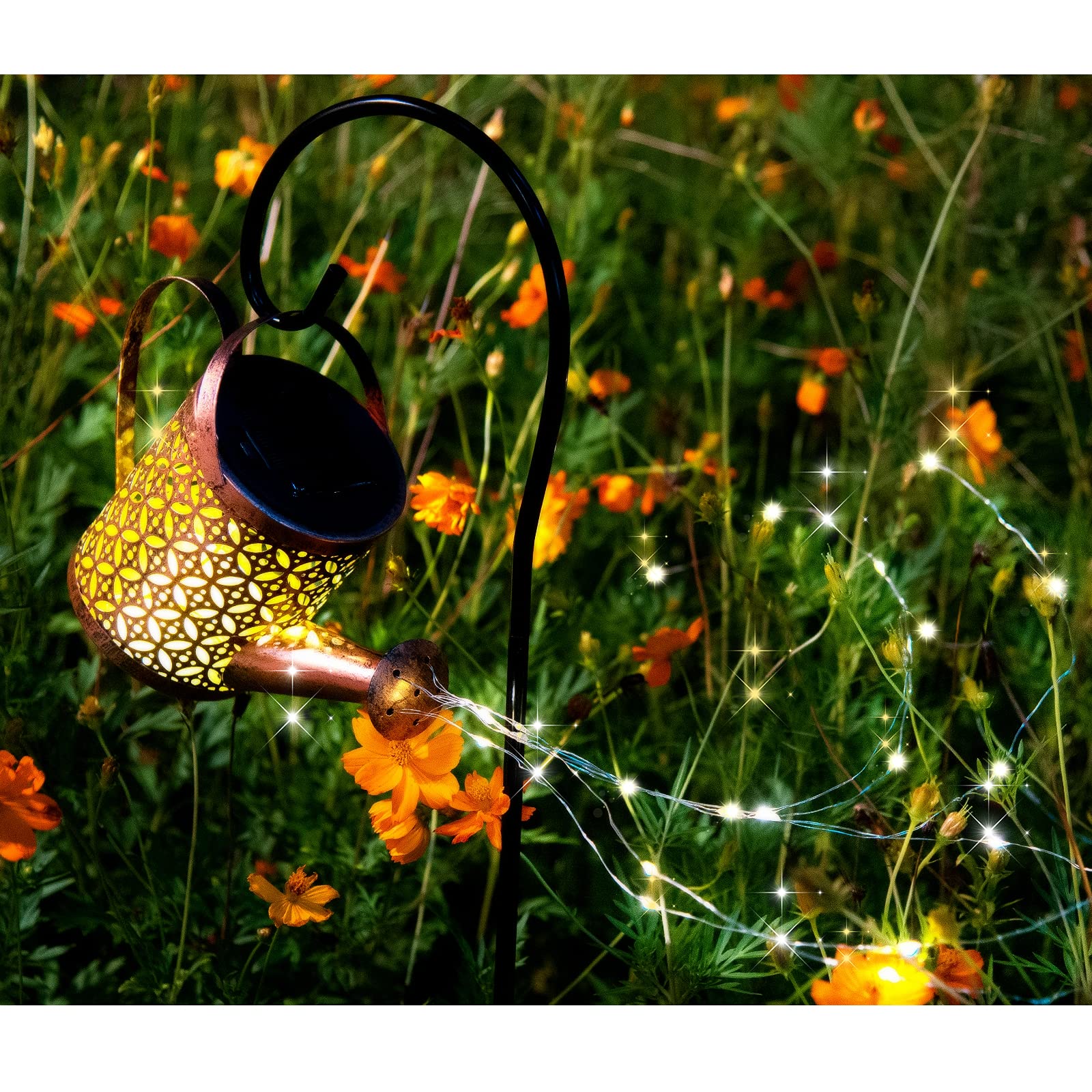 Udreem Solar Lights Outdoor - Waterproof Decorative Metal Lantern For Garden, Patio, Yard