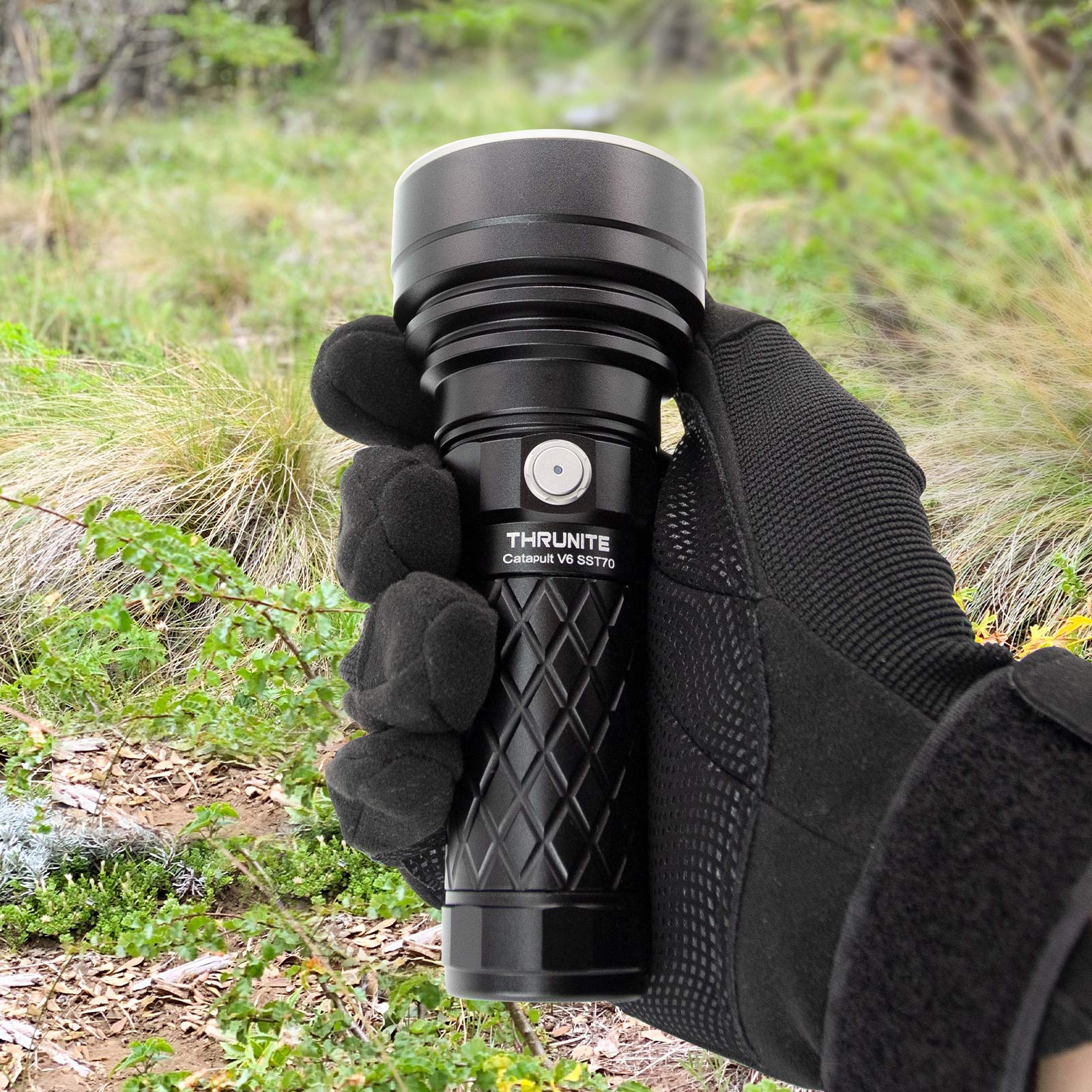 ThruNite Catapult V6 Rechargeable Flashlight, 2836 Lumens, 692m Beam, Black Cool White, Tactical LED for Camping & Hiking