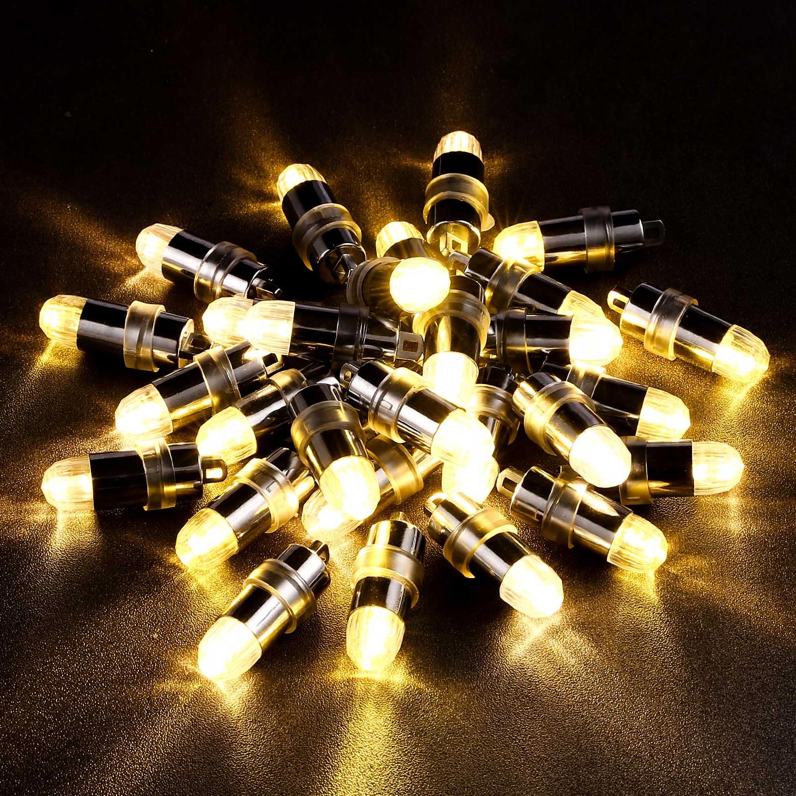 LIHAO 30x Battery Operated LED Party Lights - Warm White, Waterproof, Ideal for Balloons & Lanterns, Model L370