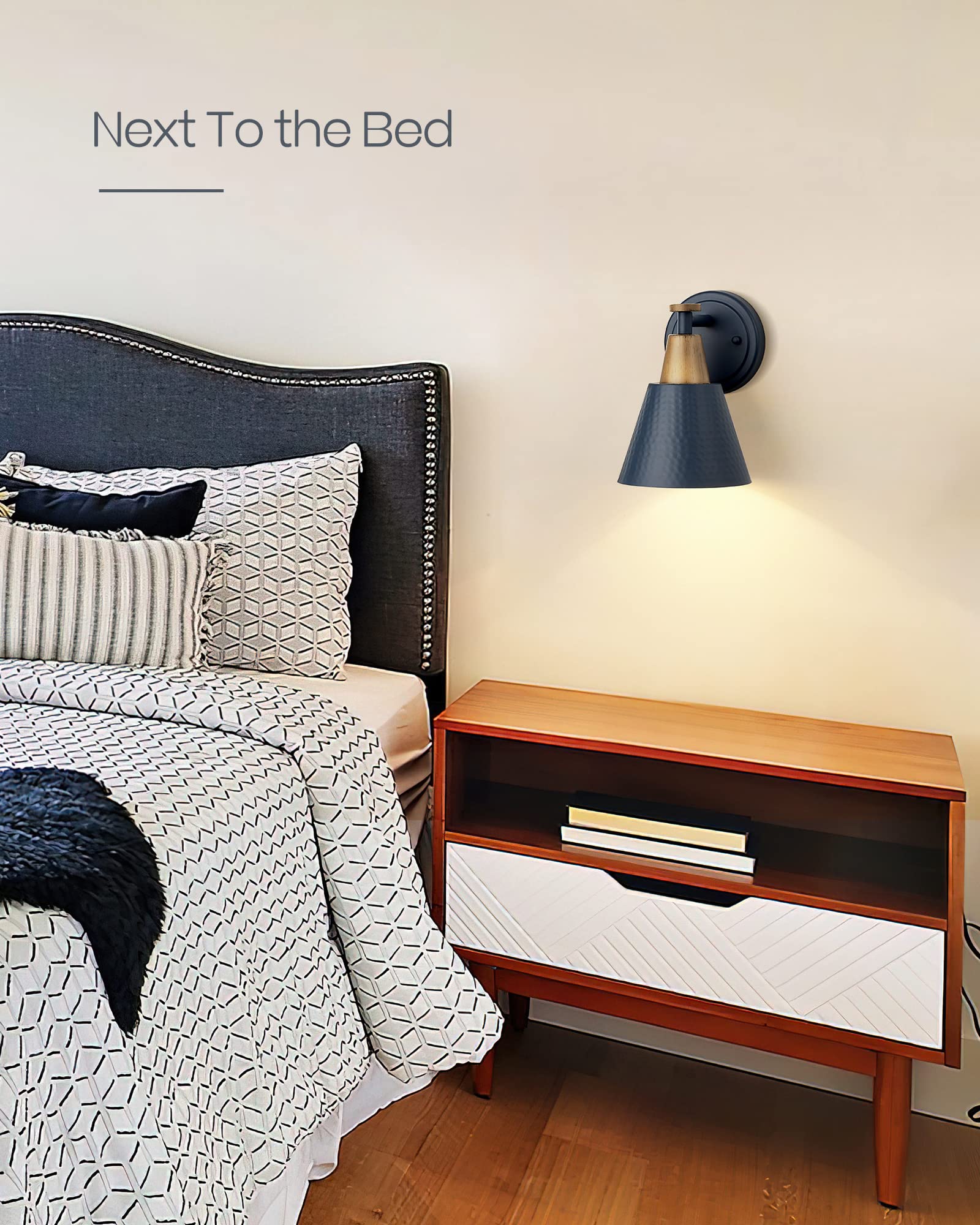 Femila Modern Blue Wall Sconces Set Of 2 - 1-Light Hammered Metal Bathroom Lighting