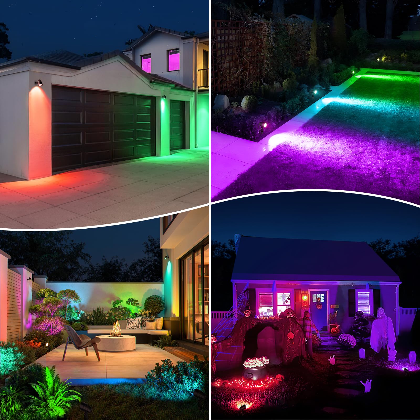 Zzxx 15W Rgbw Low Voltage Landscape Lighting Color Changing