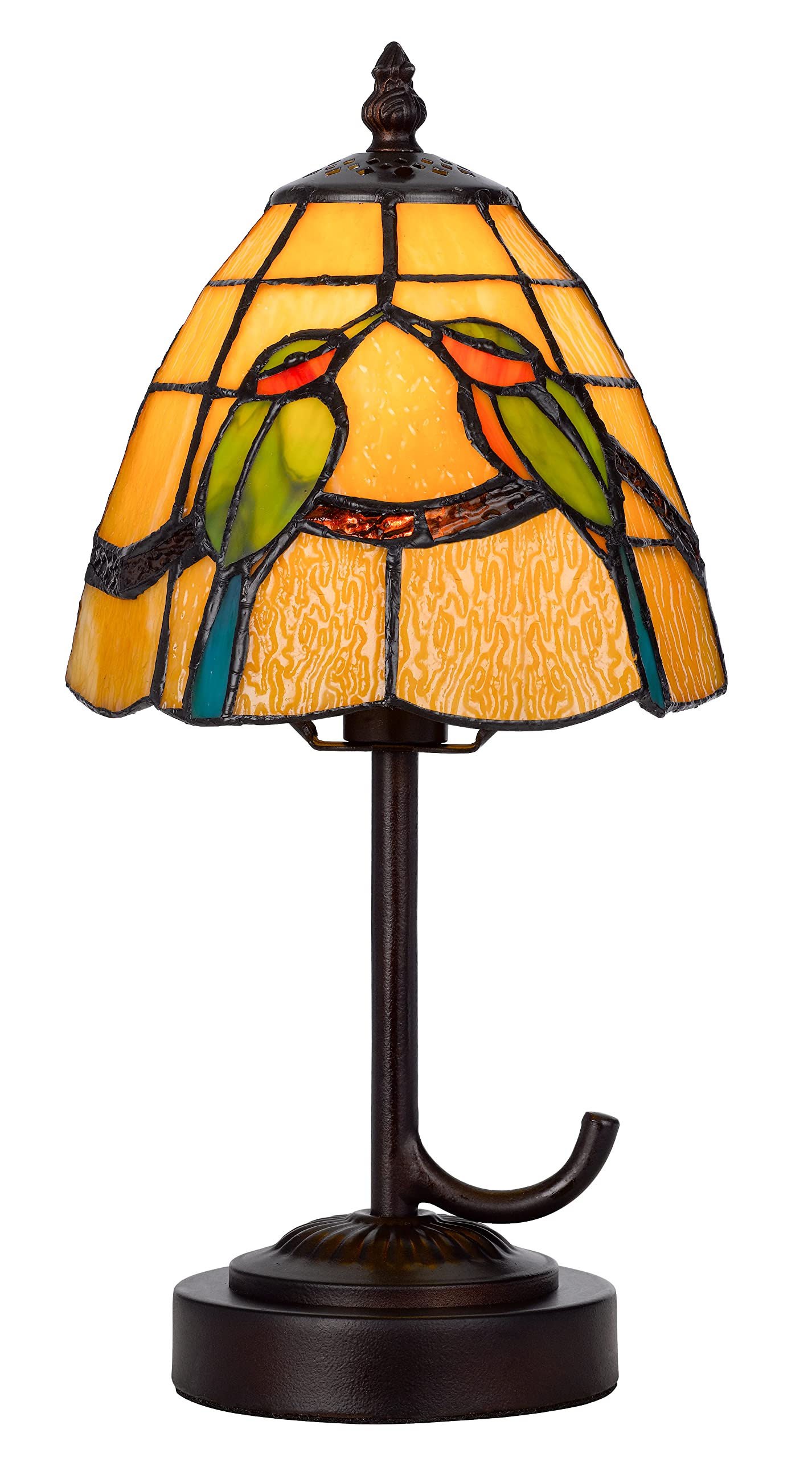 Cal Lighting BO-3118AC Tiffany Accent Lamp - 40W Metal/Resin, Dark Bronze